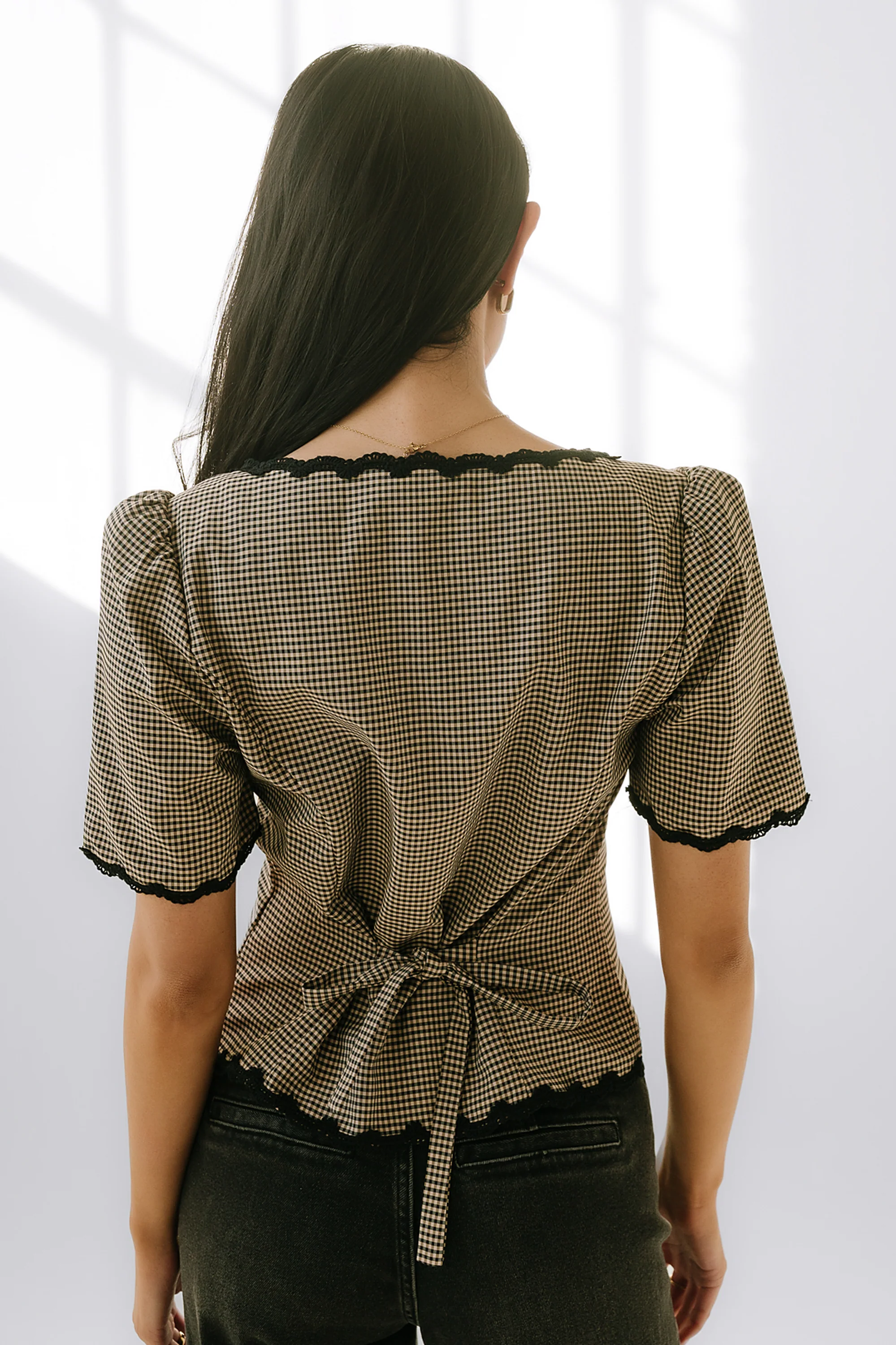 Marrel Gingham Blouse - FINAL SALE - Image 5