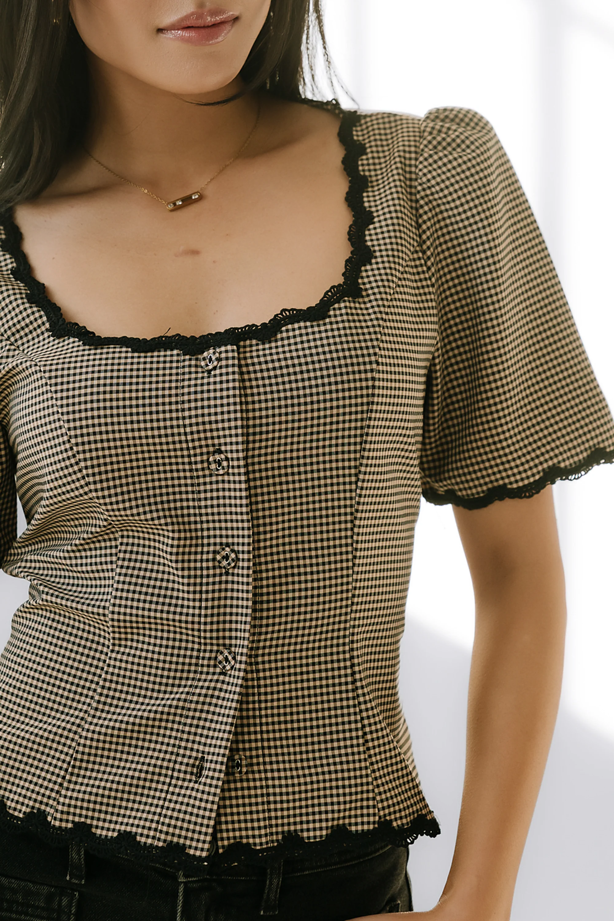 Marrel Gingham Blouse - FINAL SALE - Image 8