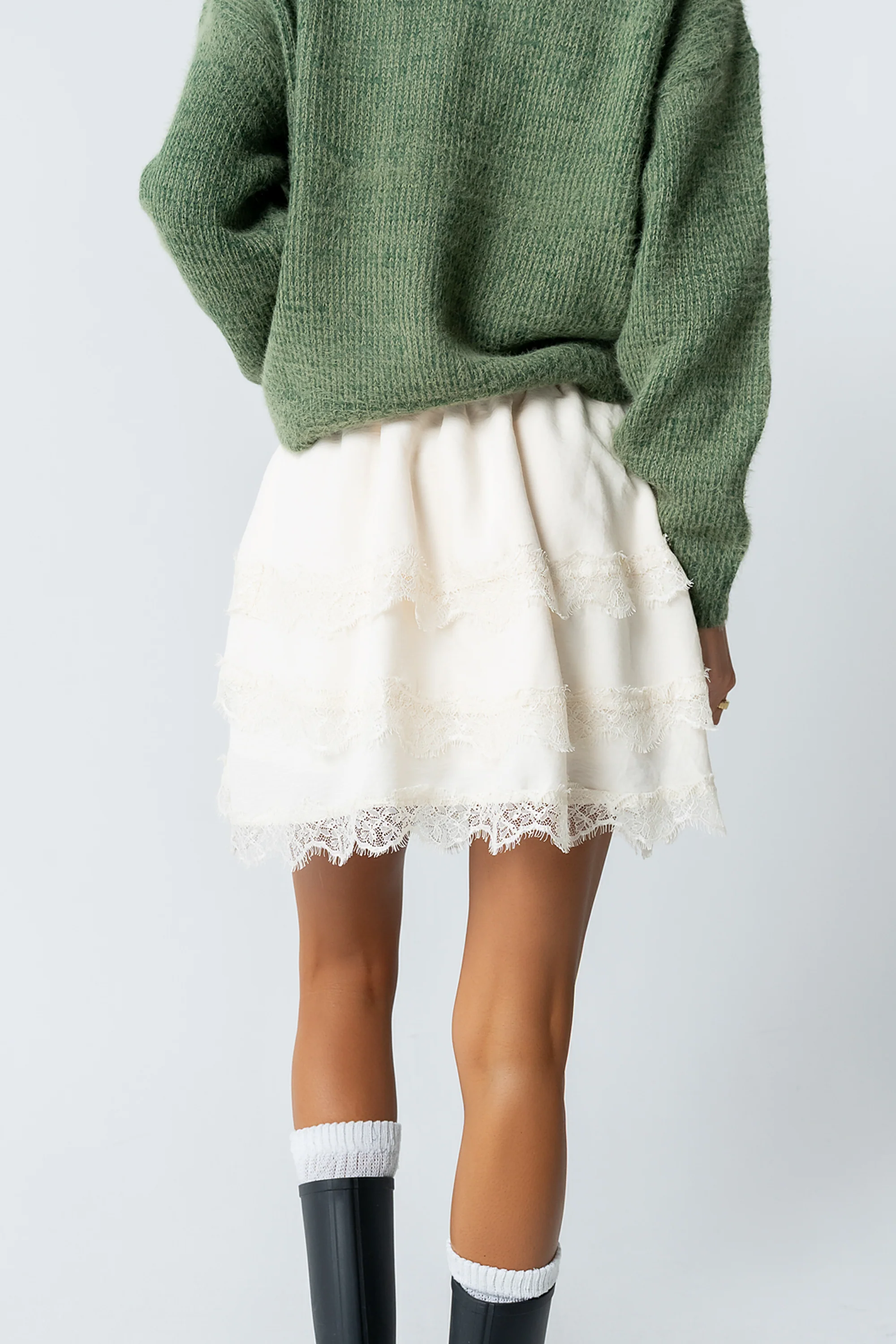 Marsha Lace Mini Skirt - FINAL SALE - Image 4