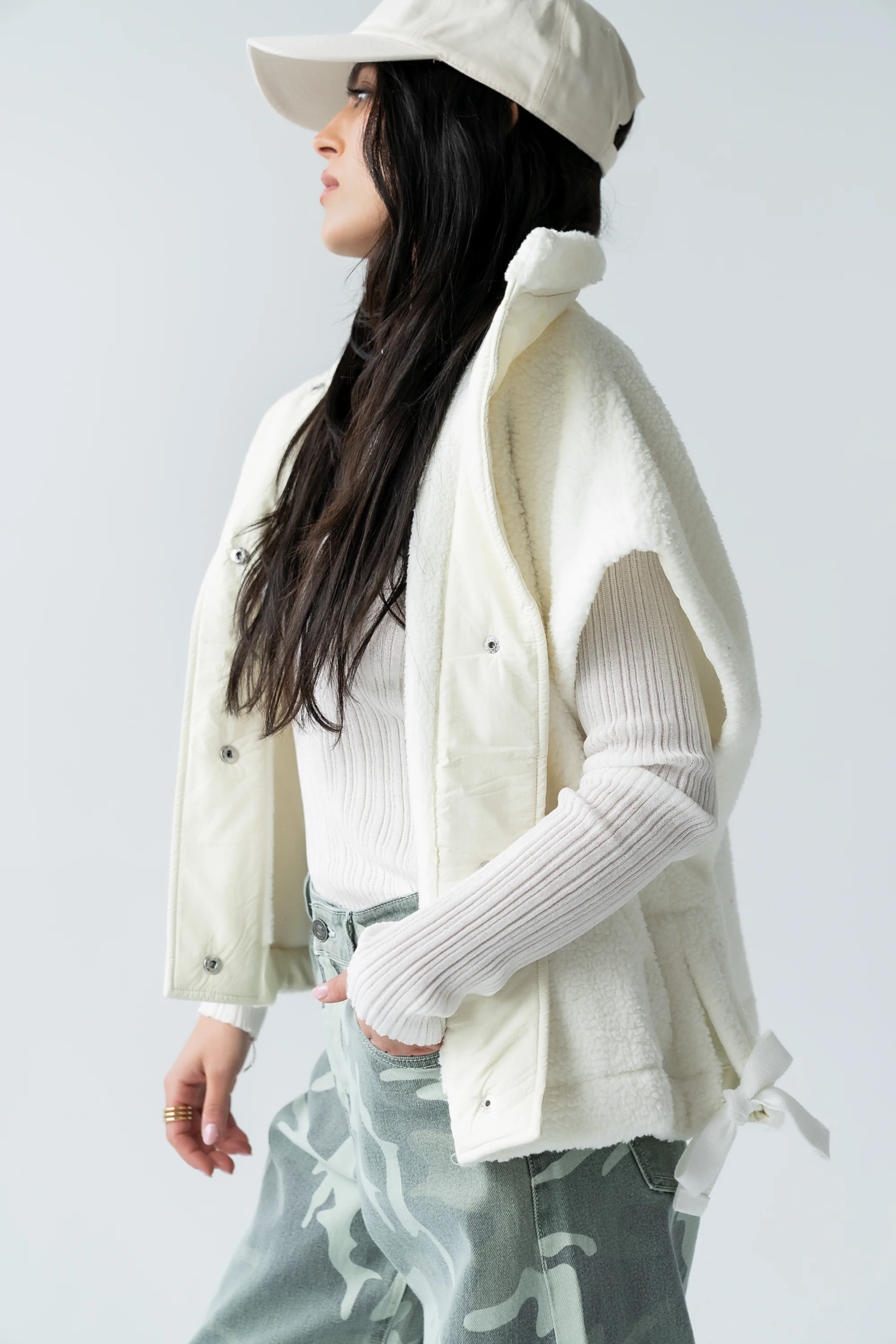 Marsha Oversized Sherpa Vest - Image 3
