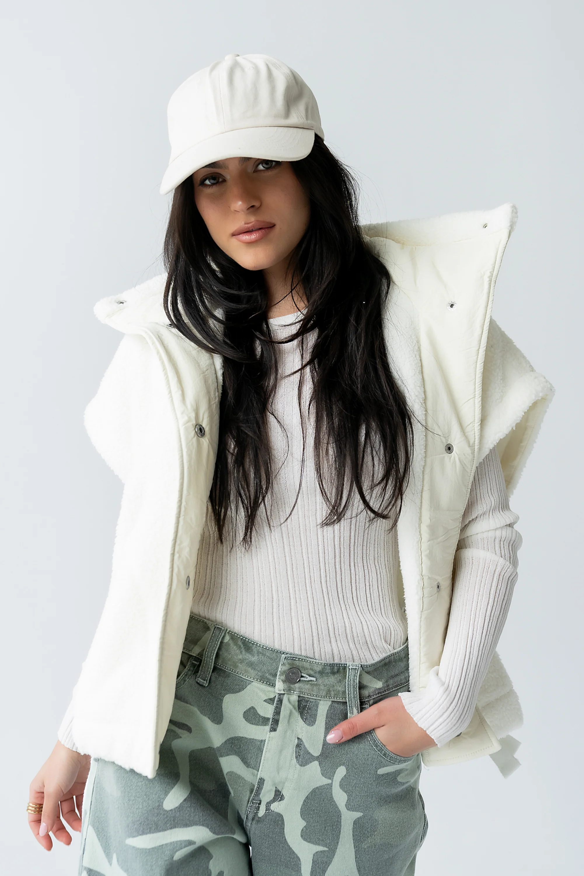 Marsha Oversized Sherpa Vest - Image 5