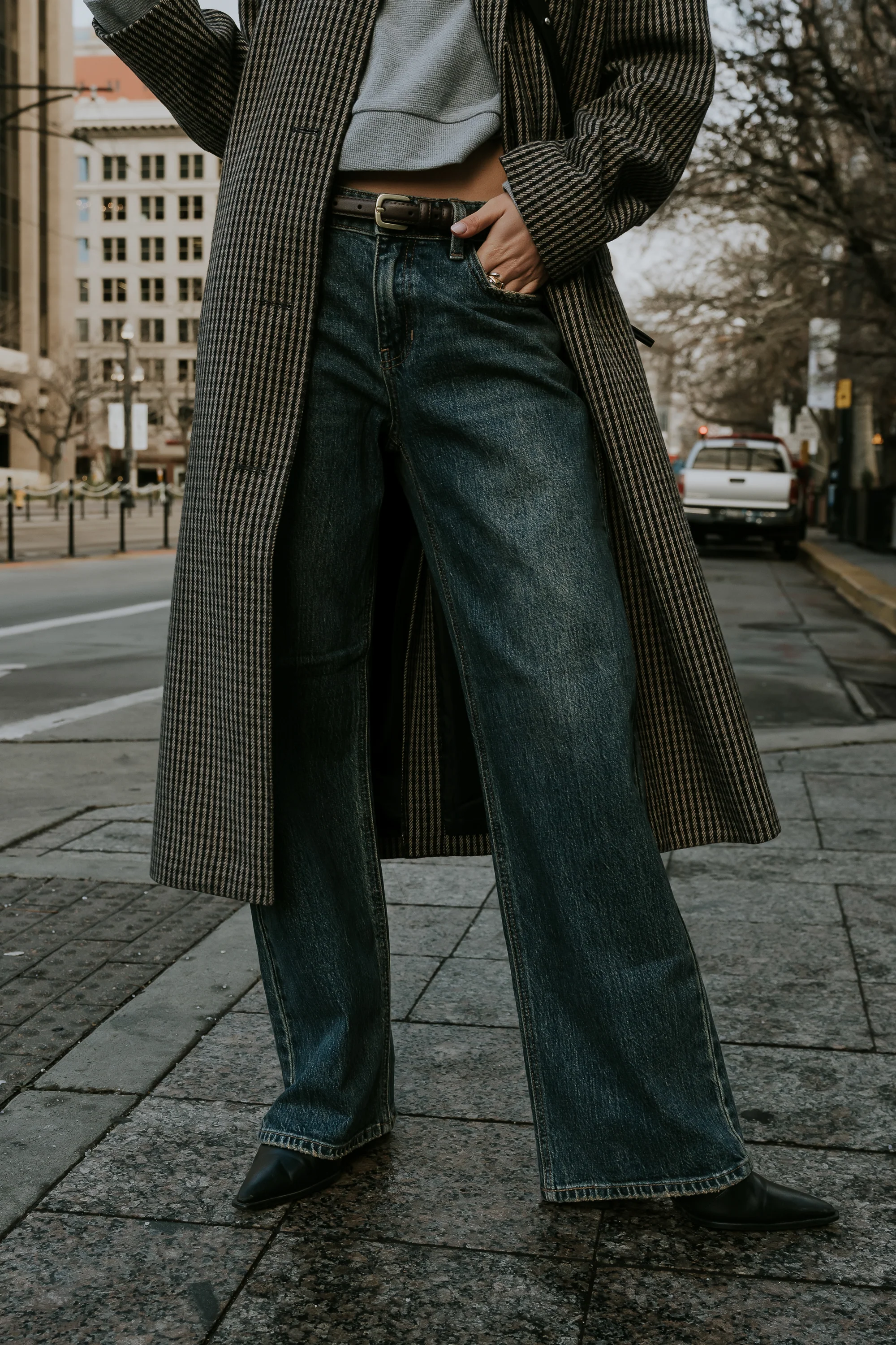 Marshall Straight Leg Vintage Jeans in Dark Wash - FINAL SALE - Image 2