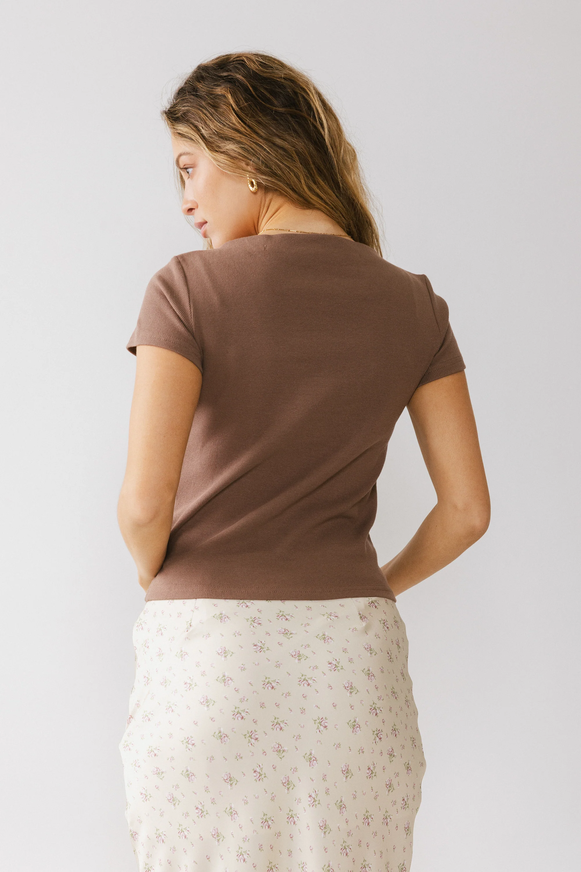 Martha Boatneck Top in Brown - FINAL SALE - Image 5
