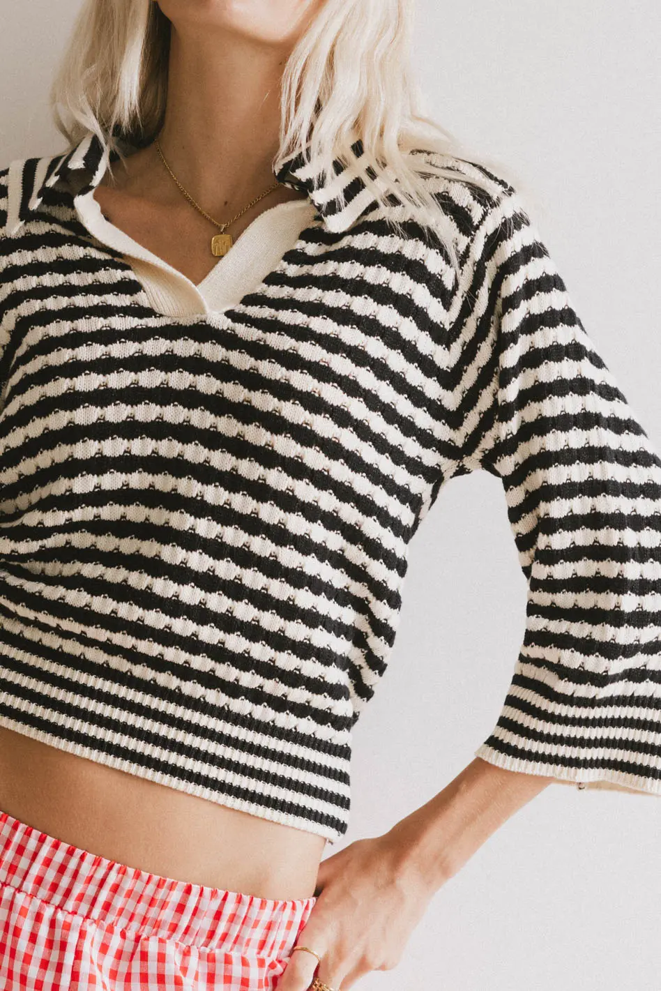 Mason Collared Sweater in Black - FINAL SALE