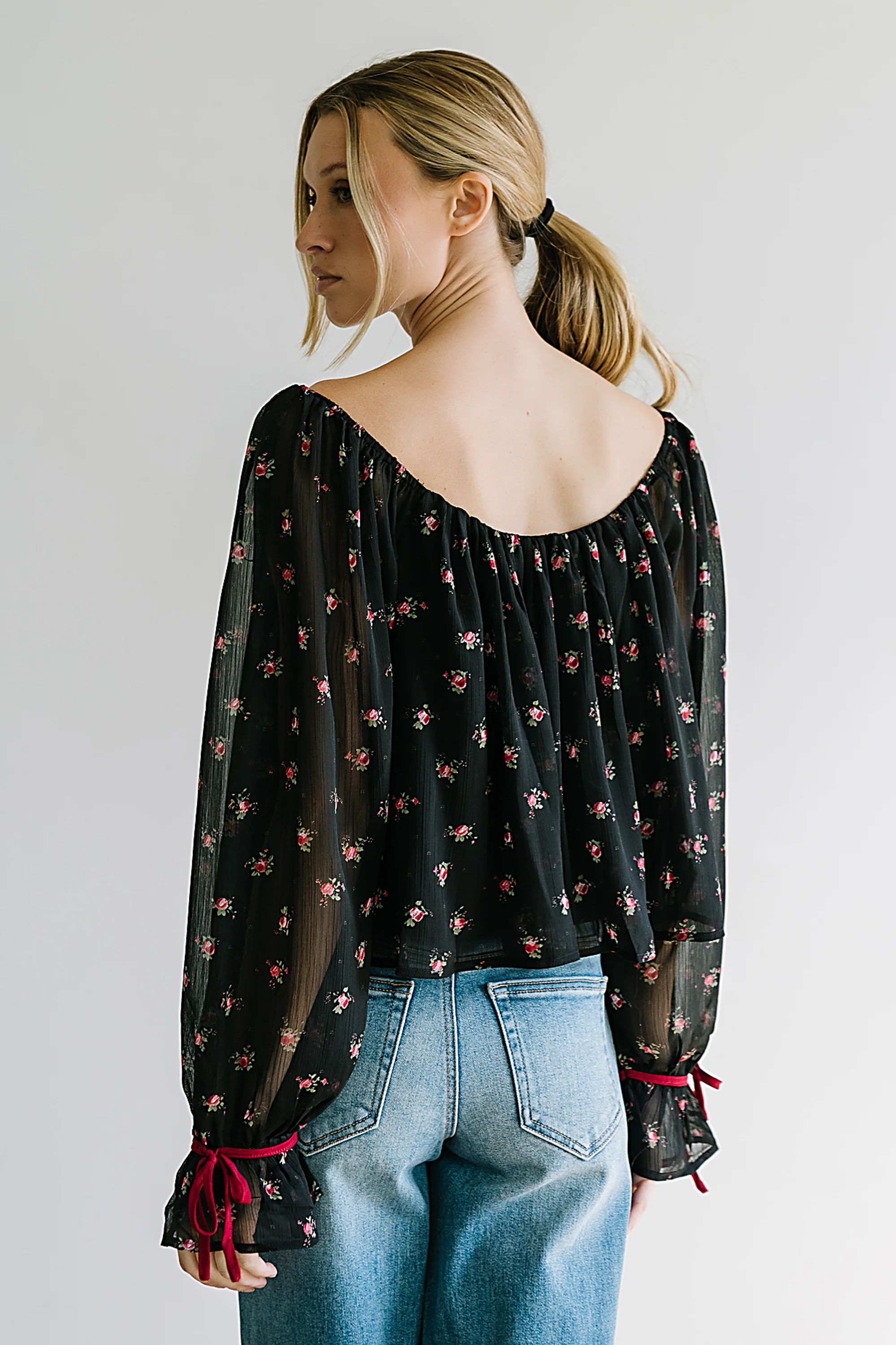 Mateo Floral Crinkle Blouse - FINAL SALE - Image 2