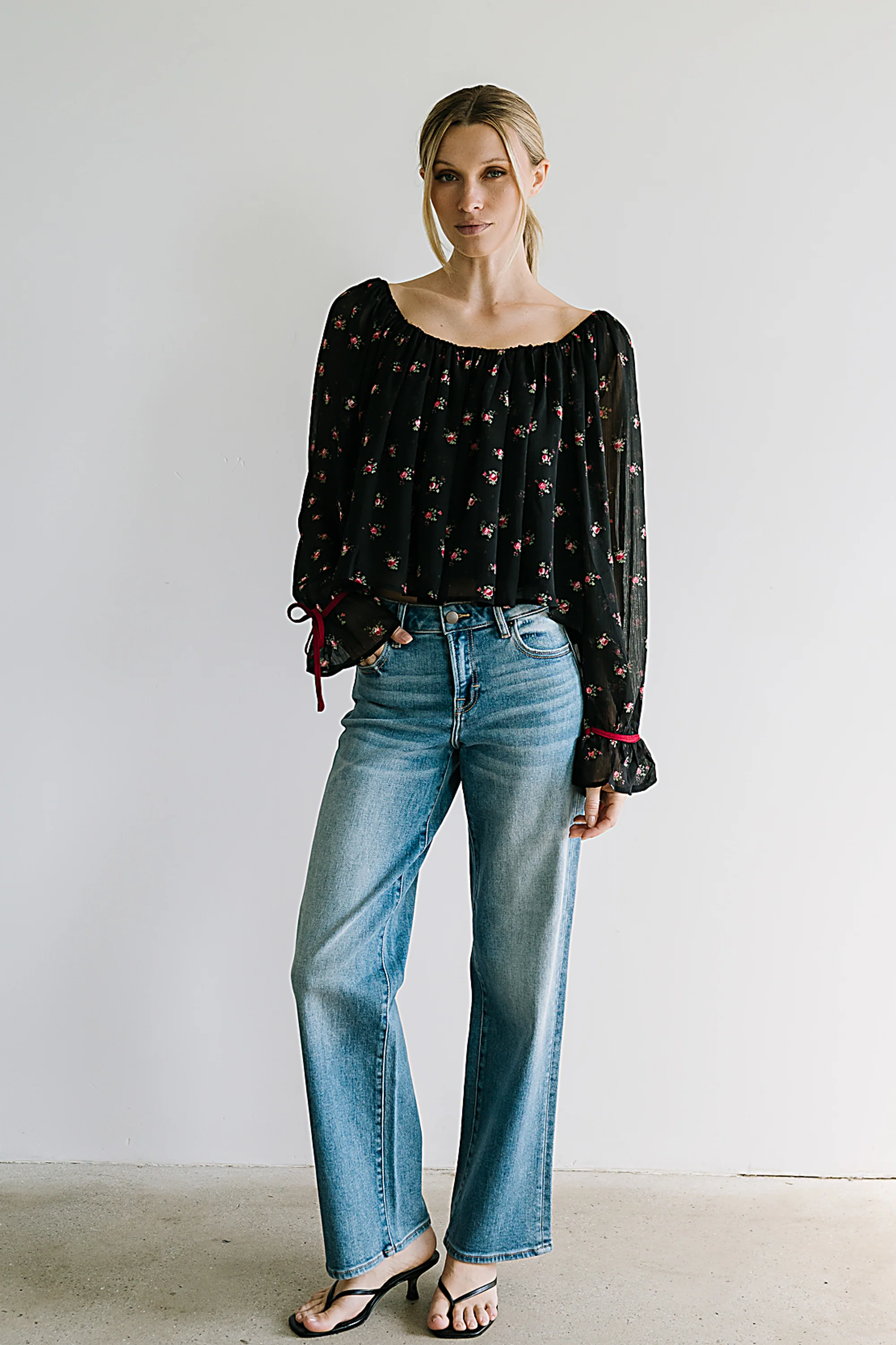 Mateo Floral Crinkle Blouse - FINAL SALE - Image 5
