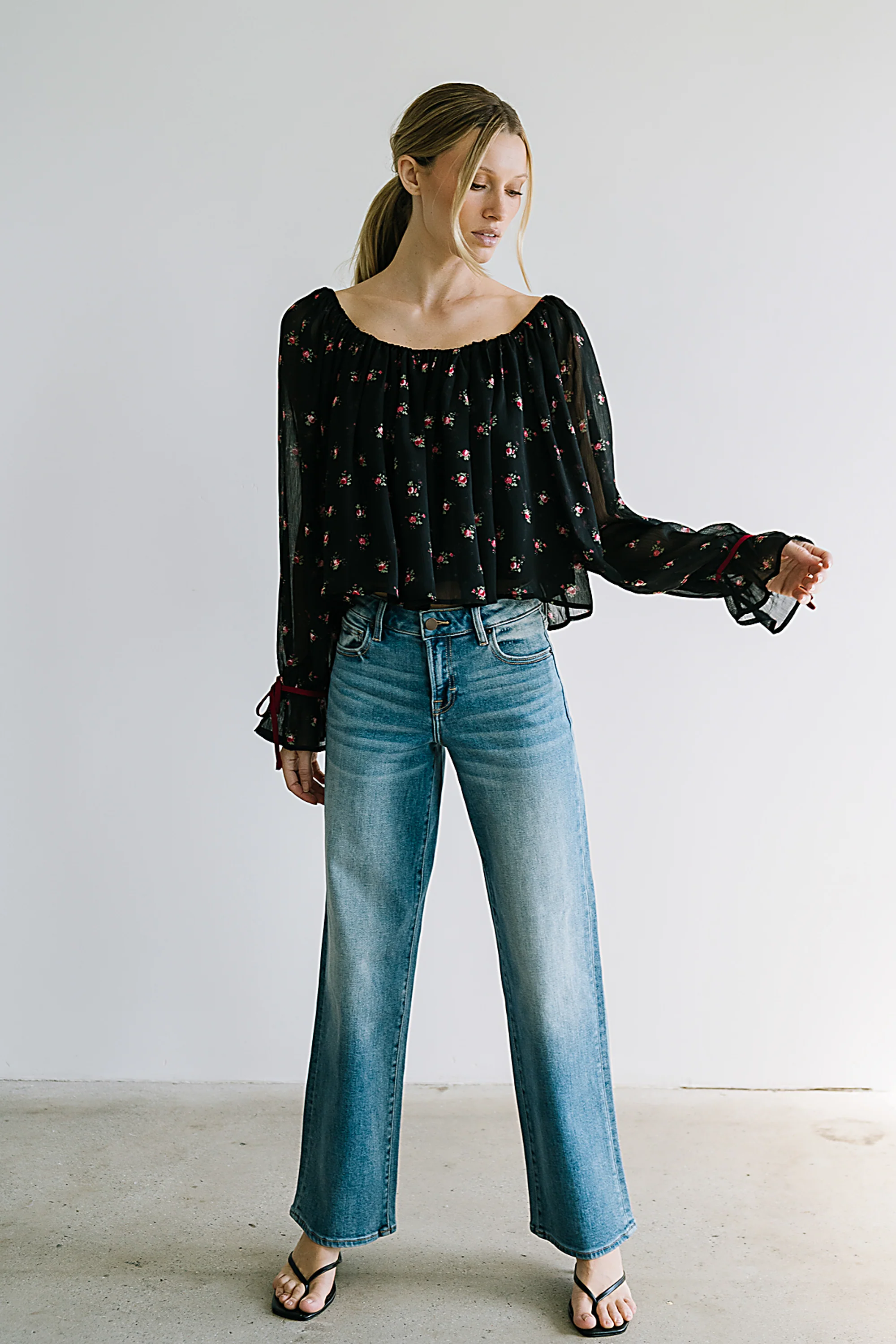 Mateo Floral Crinkle Blouse - FINAL SALE - Image 6