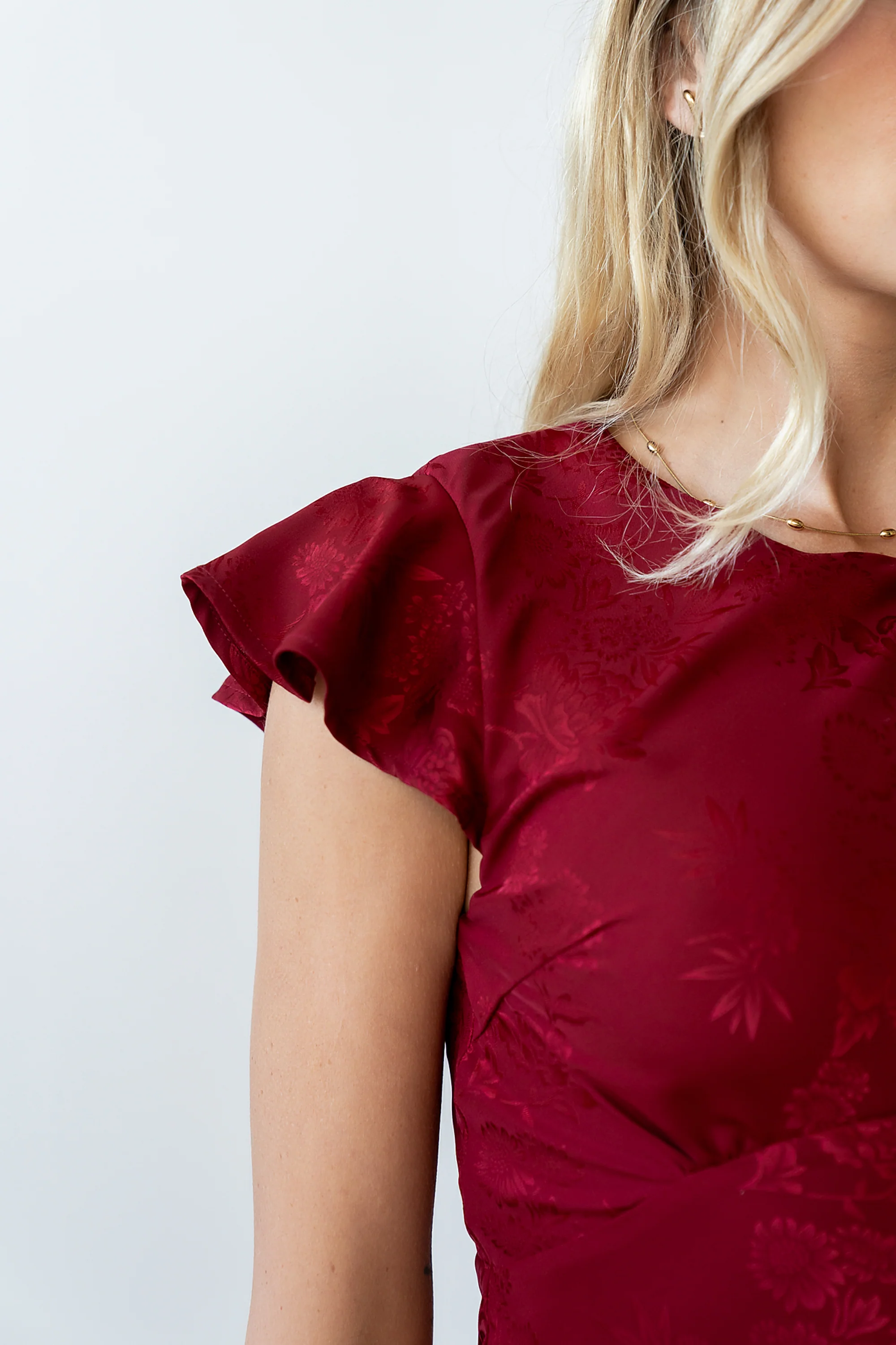 Mateo Floral Maxi Dress in Red - Image 5