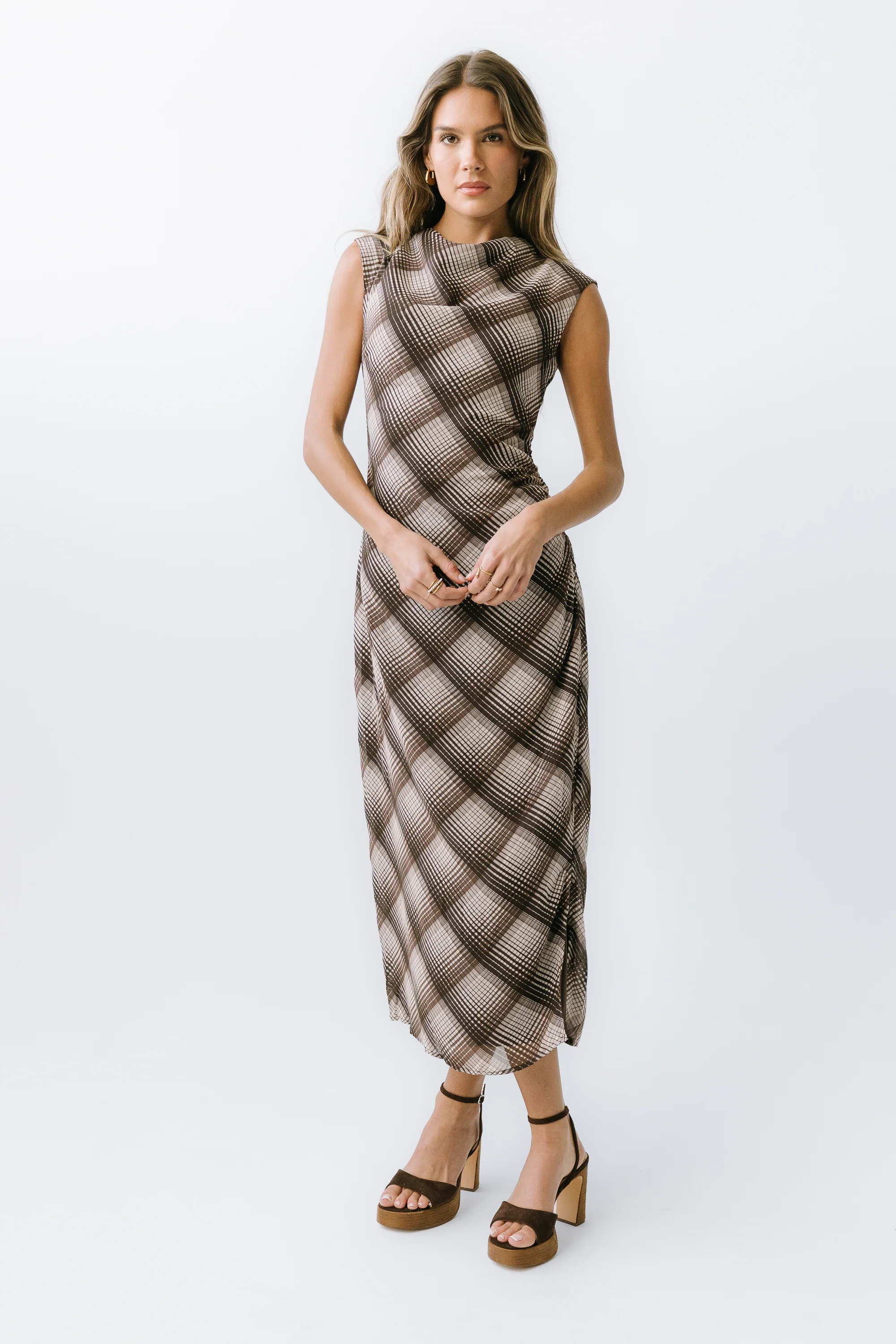 Maxine Plaid Maxi Dress - Image 4