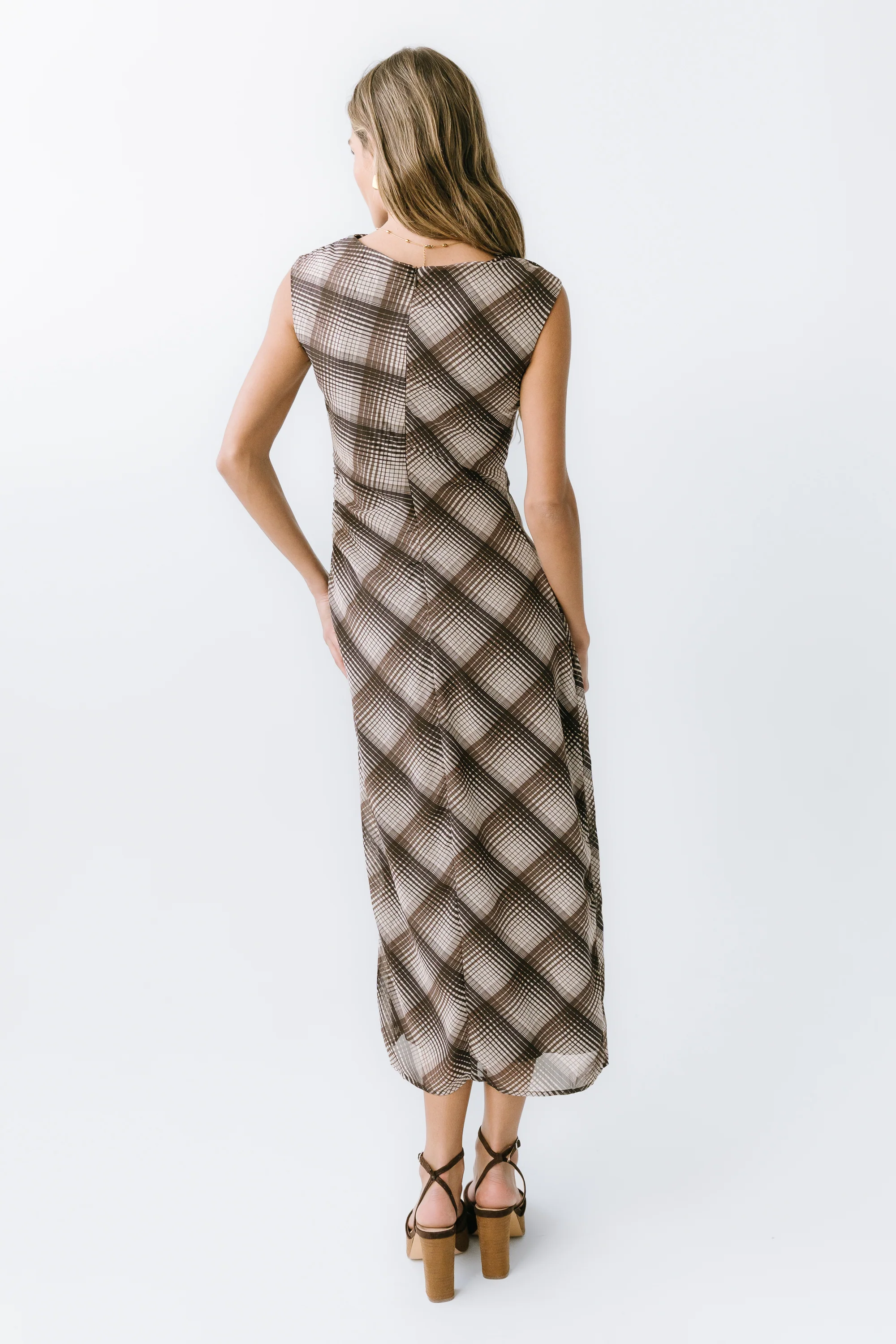 Maxine Plaid Maxi Dress - Image 6