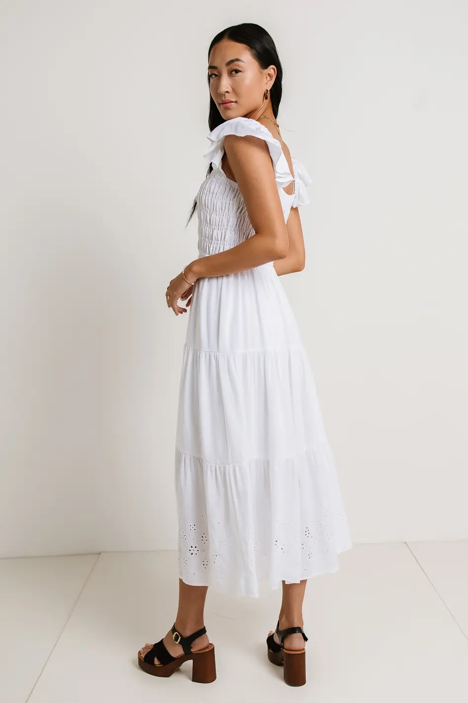 Maxton Midi Dress in White - FINAL SALE - Image 5
