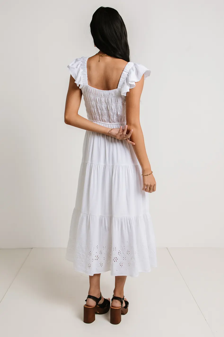 Maxton Midi Dress in White - FINAL SALE - Image 6