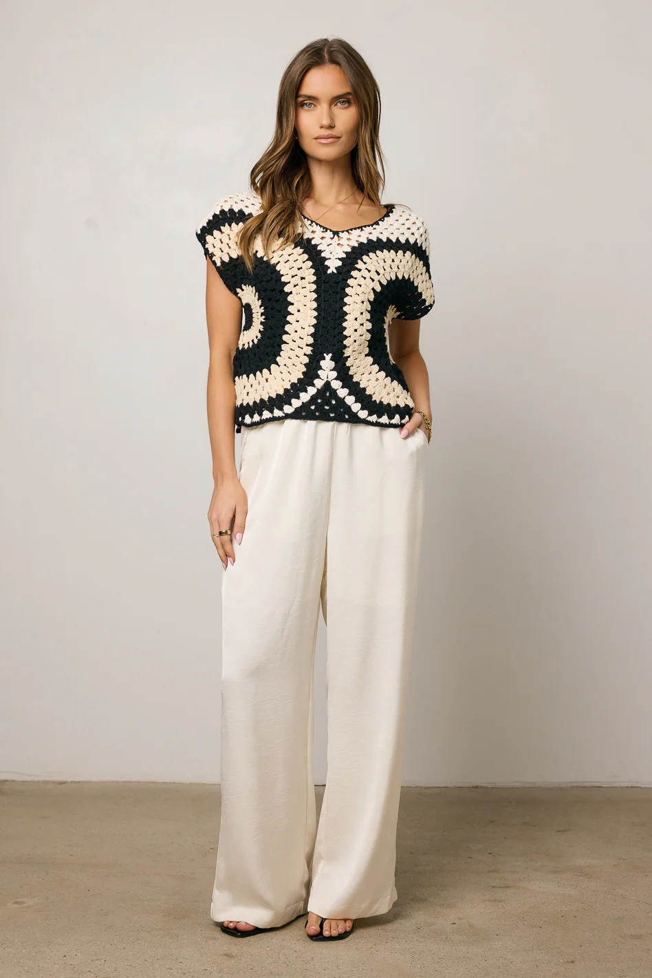 Maya Wide Leg Pants in Ecru - FINAL SALE - Image 5