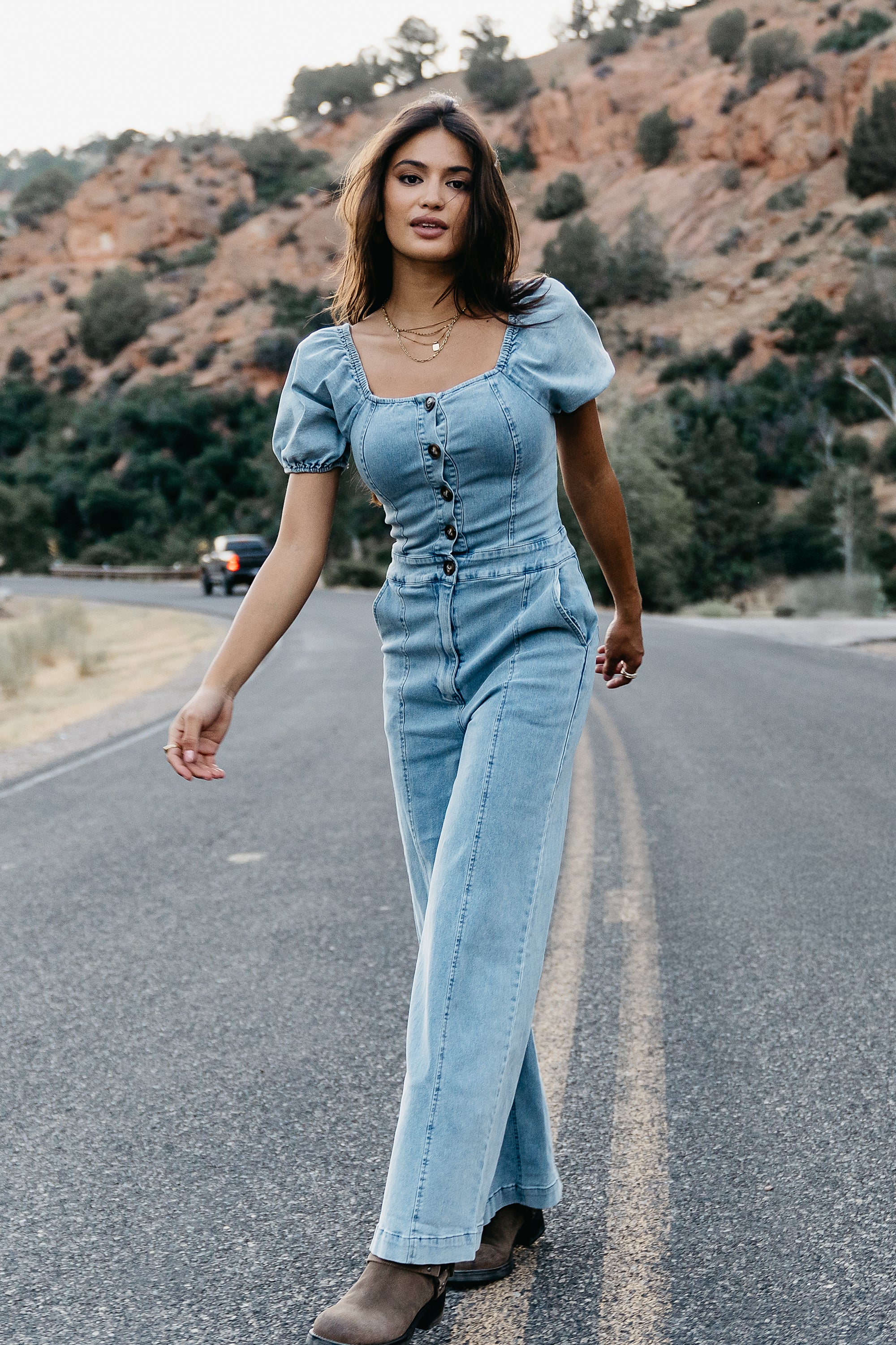 Mazie Denim Jumpsuit - FINAL SALE - Image 3