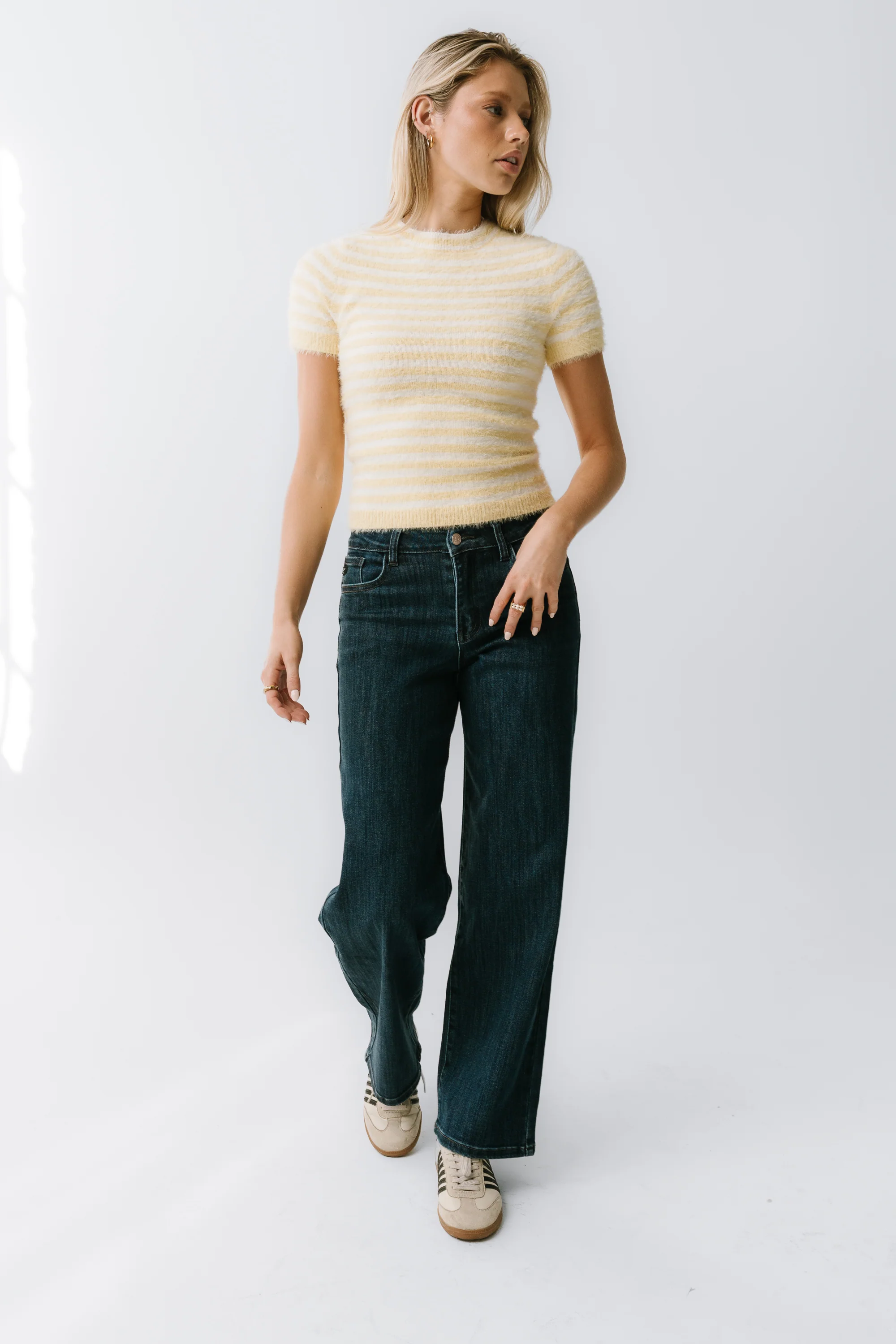 Mazie Fuzzy Sweater in Yellow - Image 5