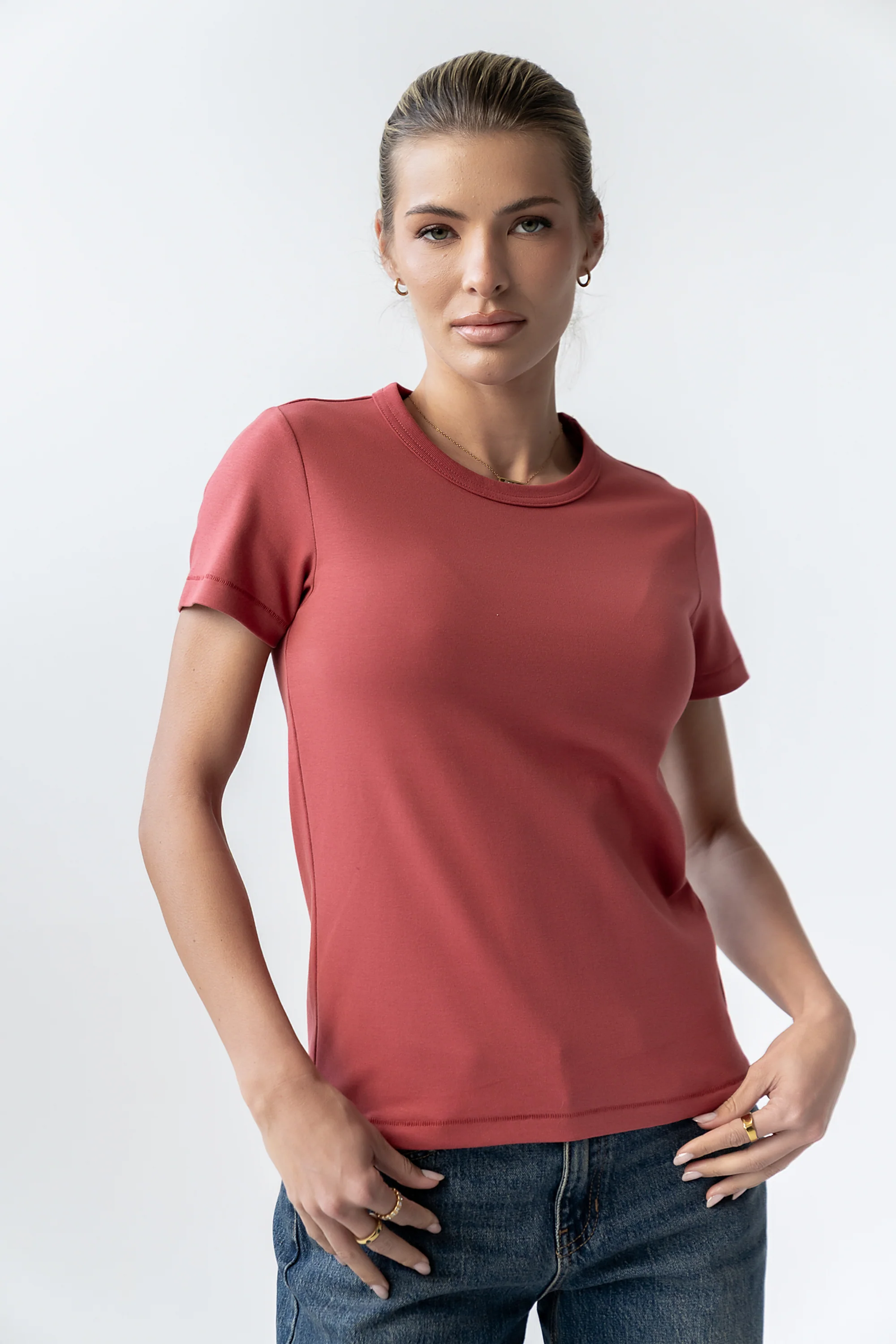 Mckenna T-Shirt in Berry - Image 4