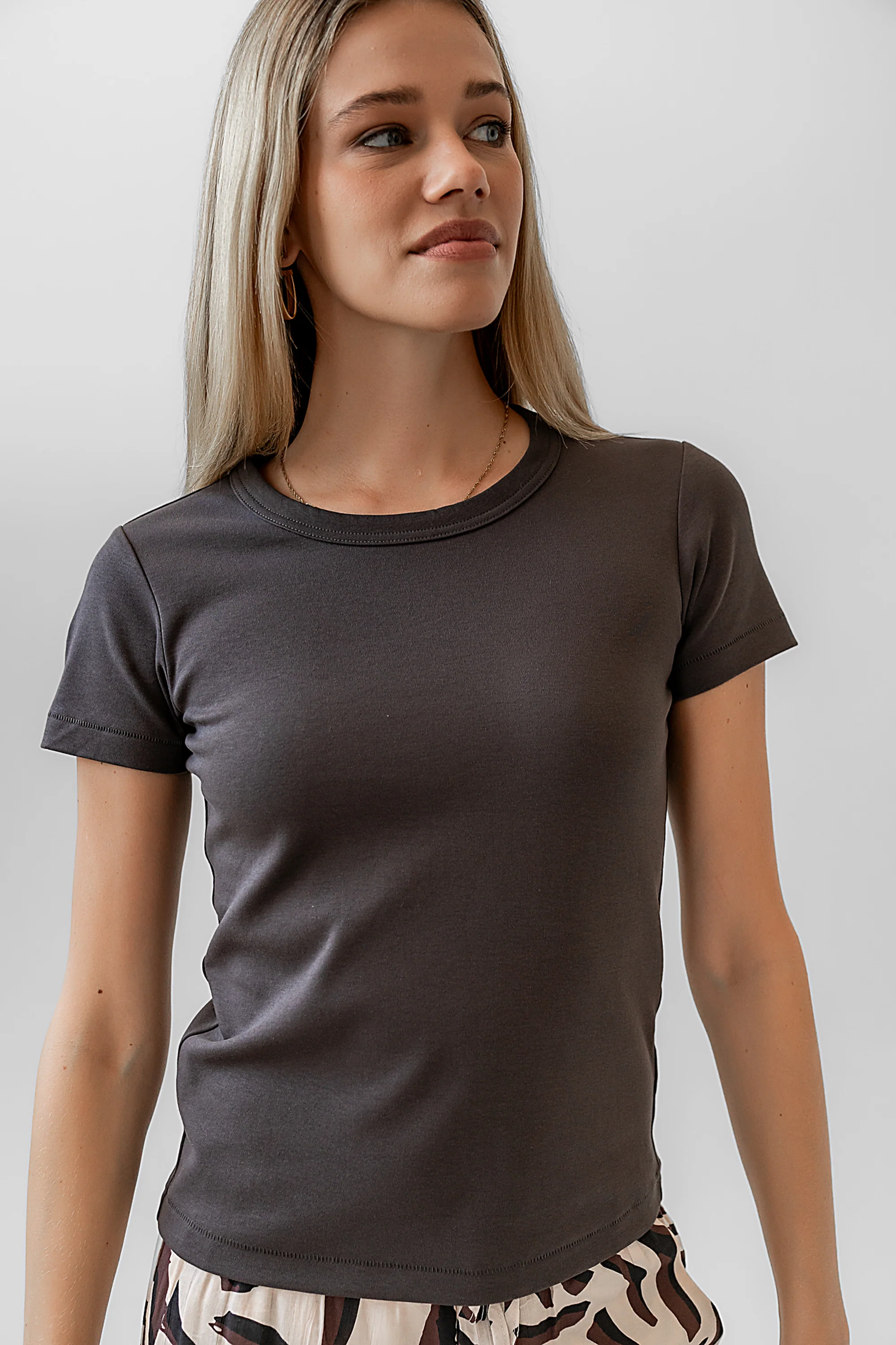 Mckenna T-Shirt in Charcoal - Image 7
