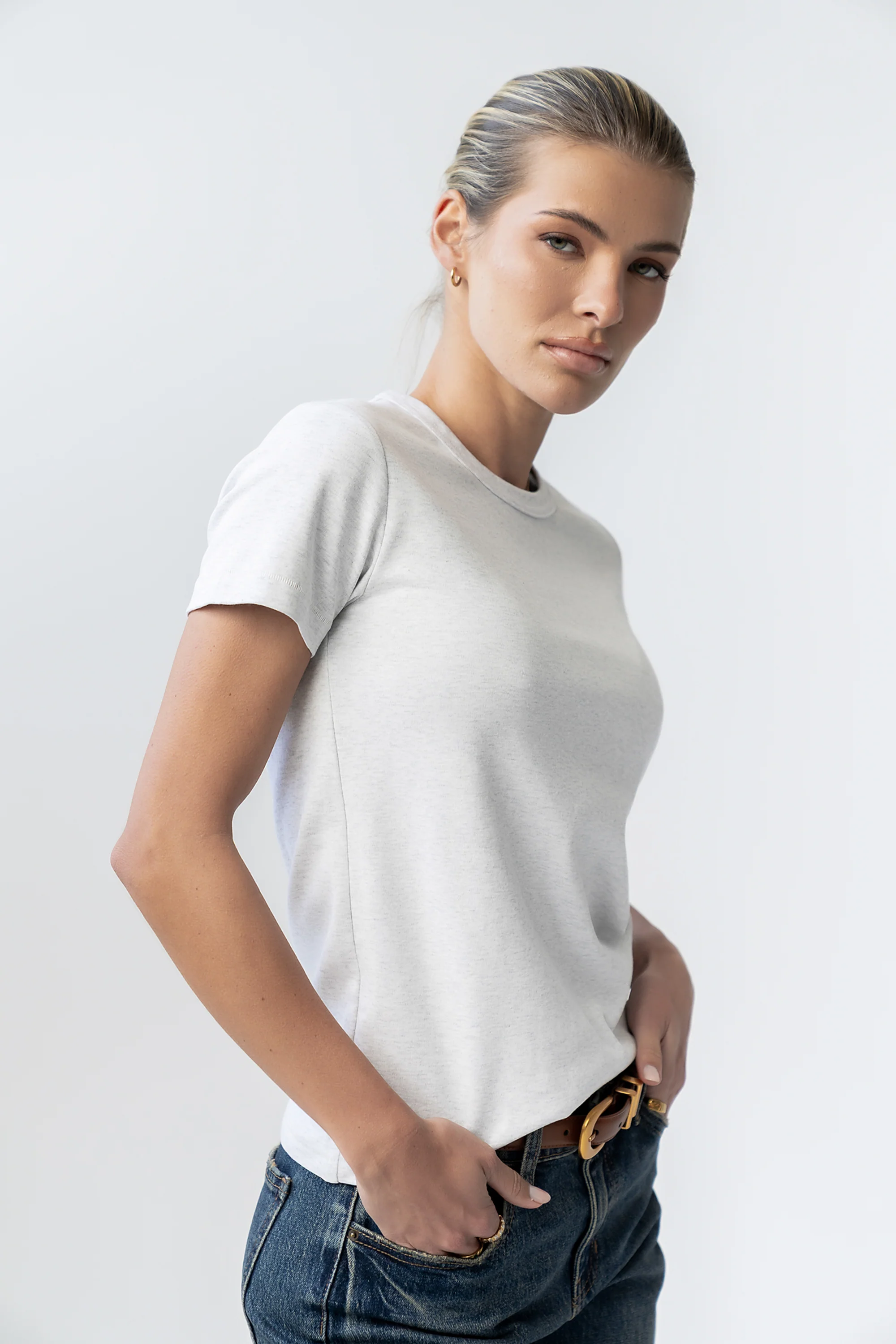 Mckenna T-Shirt in Heather Grey - Image 2