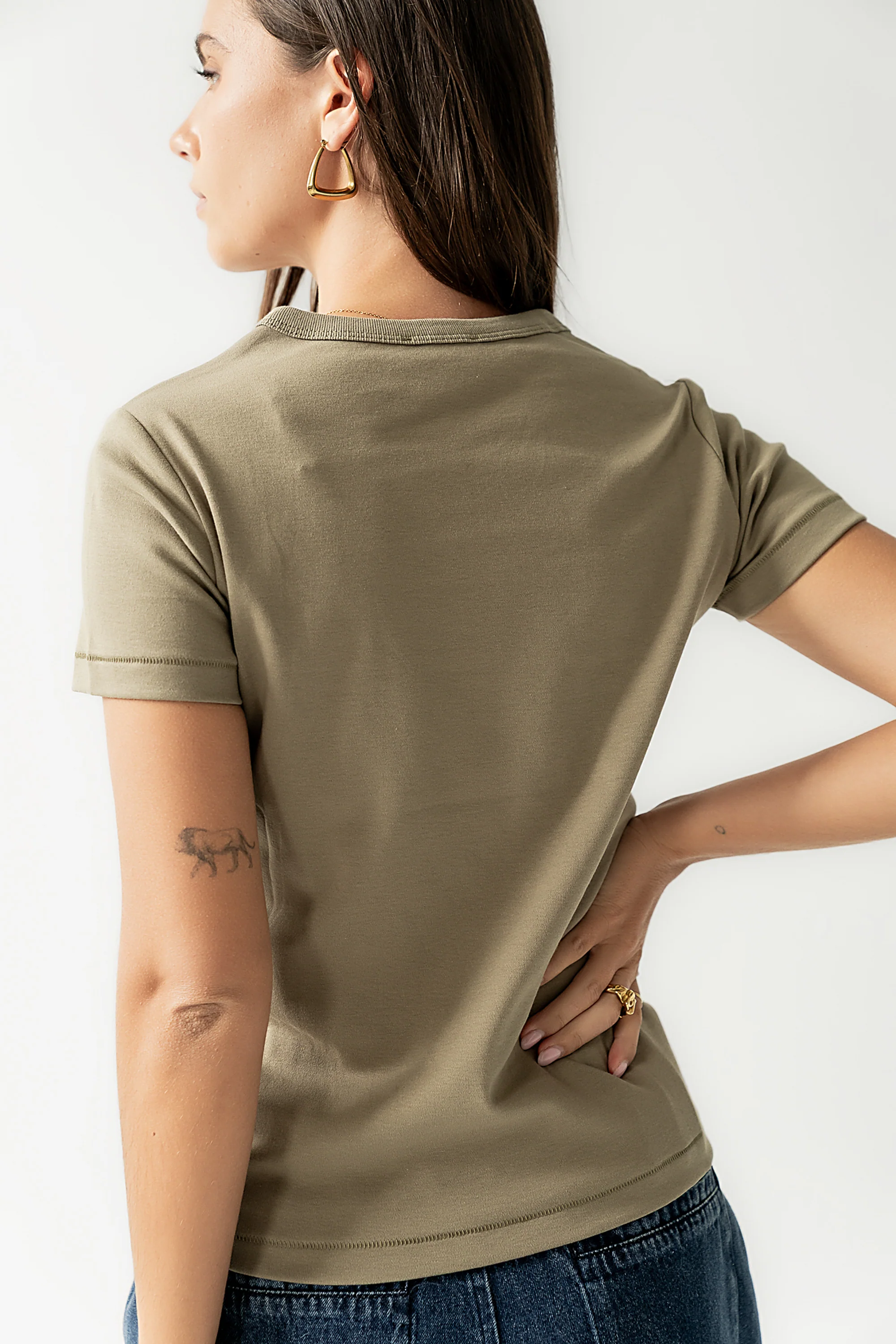 Mckenna T-Shirt in Olive - Image 7