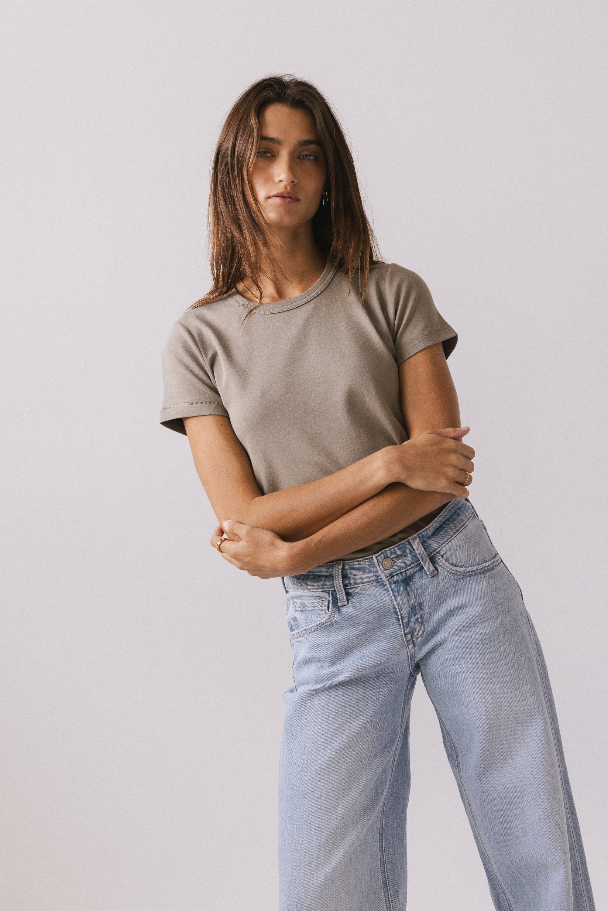 Mckenna T-Shirt in Taupe - FINAL SALE - Image 4