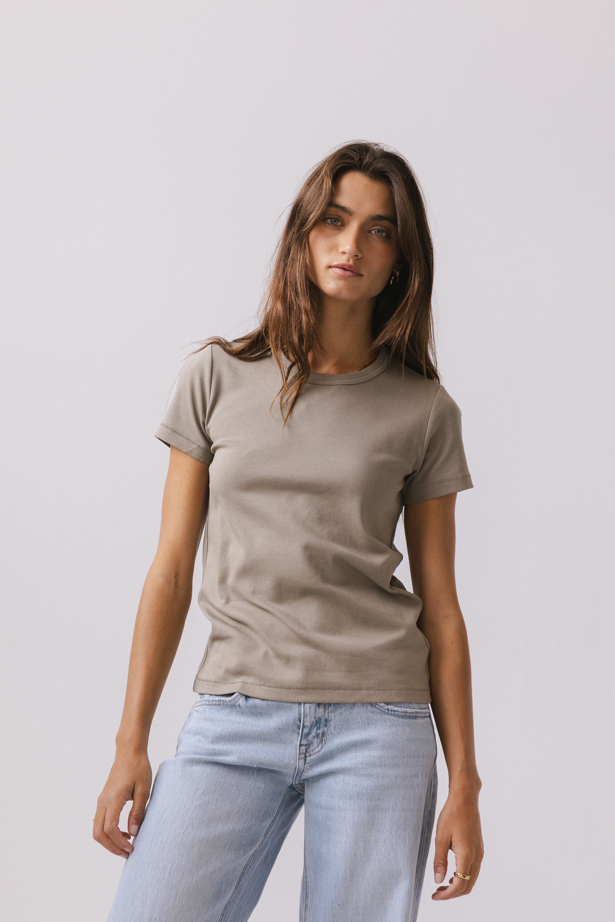 Mckenna T-Shirt in Taupe - FINAL SALE - Image 5