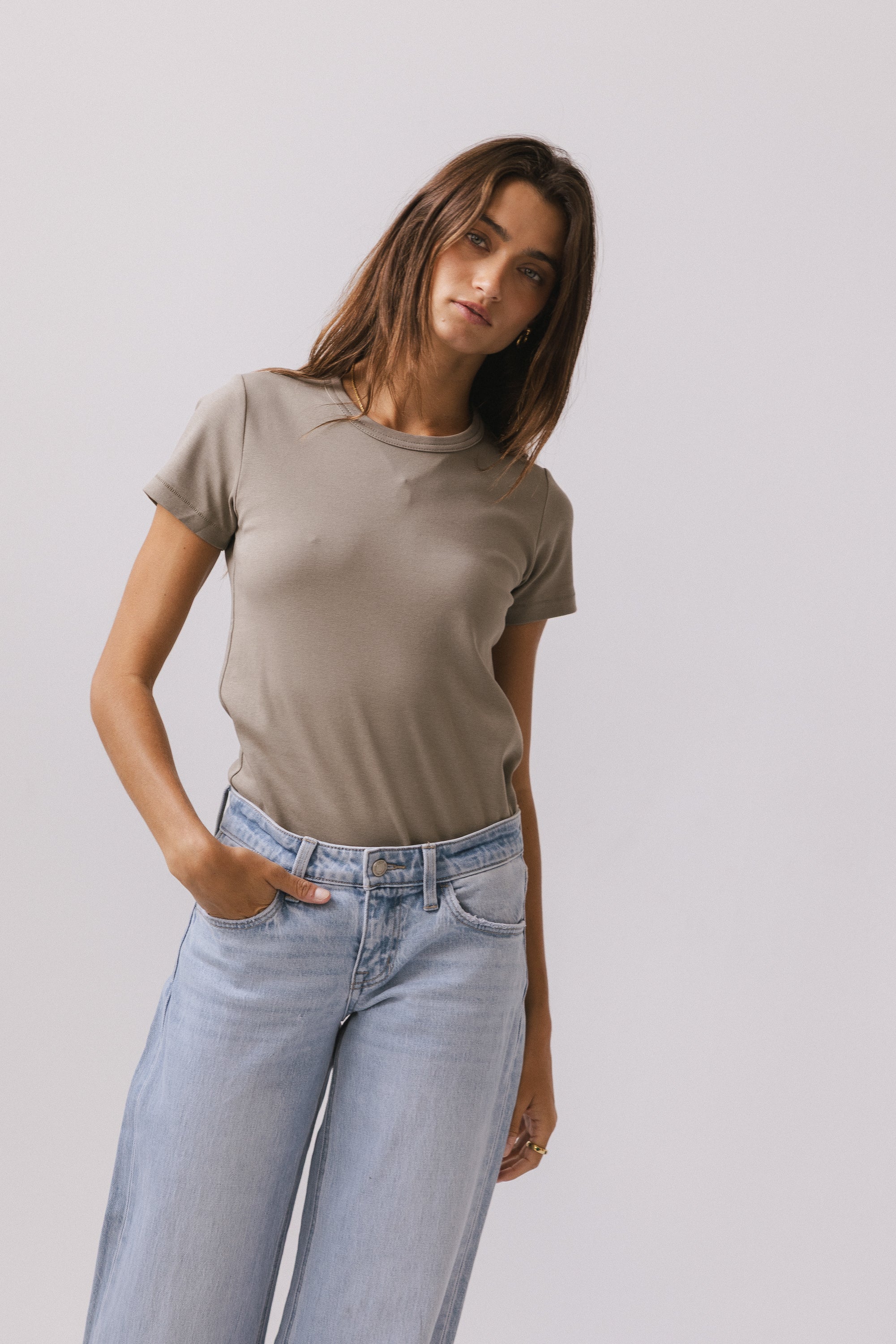 Mckenna T-Shirt in Taupe - FINAL SALE - Image 7