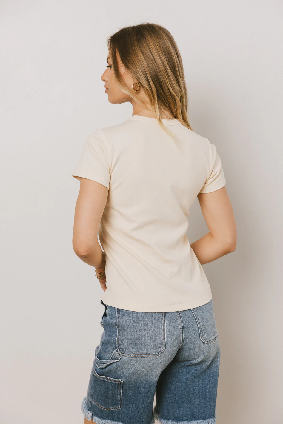 Mckenna T-Shirt in Cream - FINAL SALE - Image 7