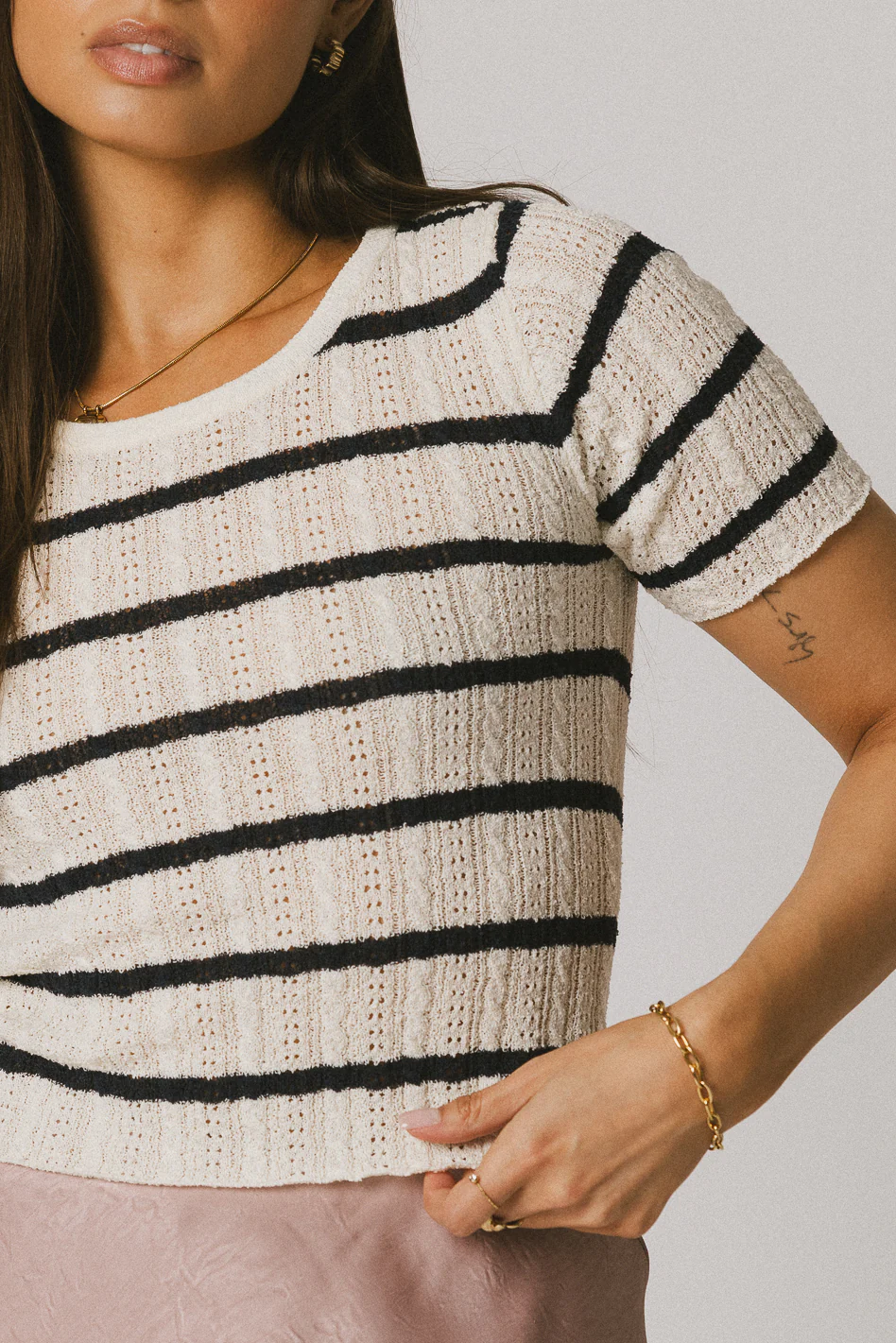 Meggie Striped Sweater in Navy - FINAL SALE - Image 3