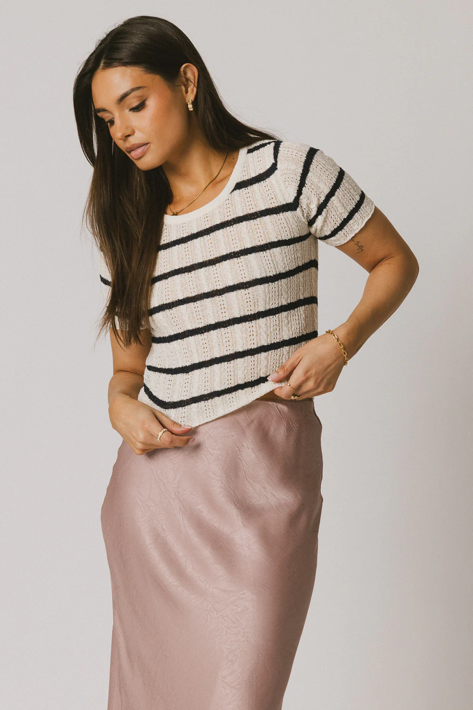 Meggie Striped Sweater in Navy - FINAL SALE - Image 4