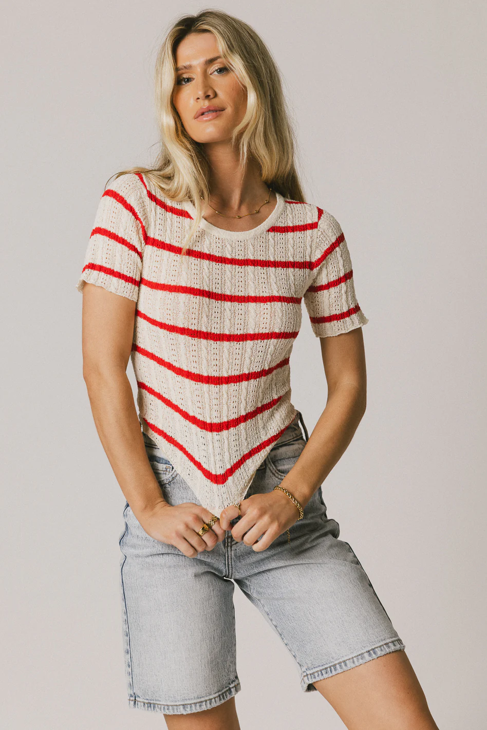 Meggie Striped Sweater in Red - FINAL SALE