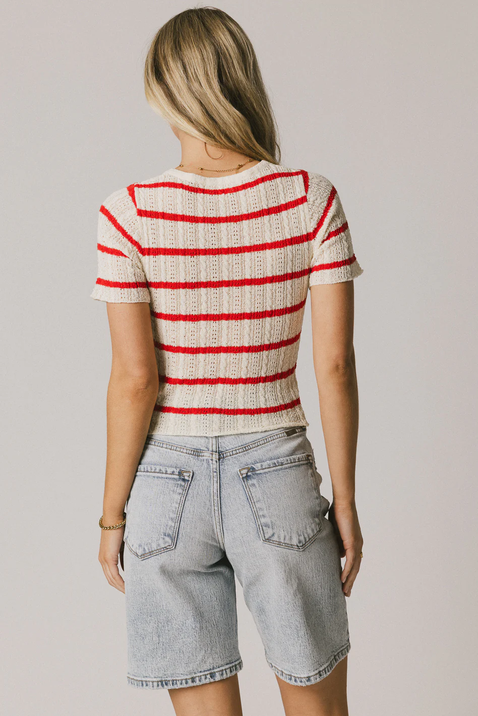 Meggie Striped Sweater in Red - FINAL SALE - Image 3