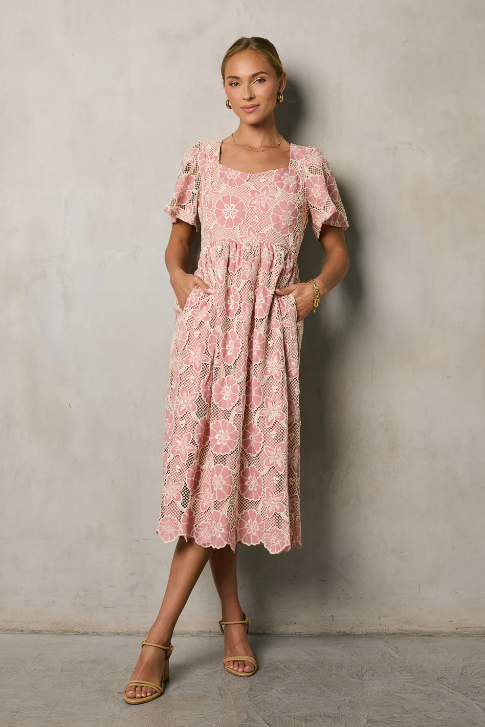 Mica Embroidered Midi Dress - FINAL SALE - Image 4