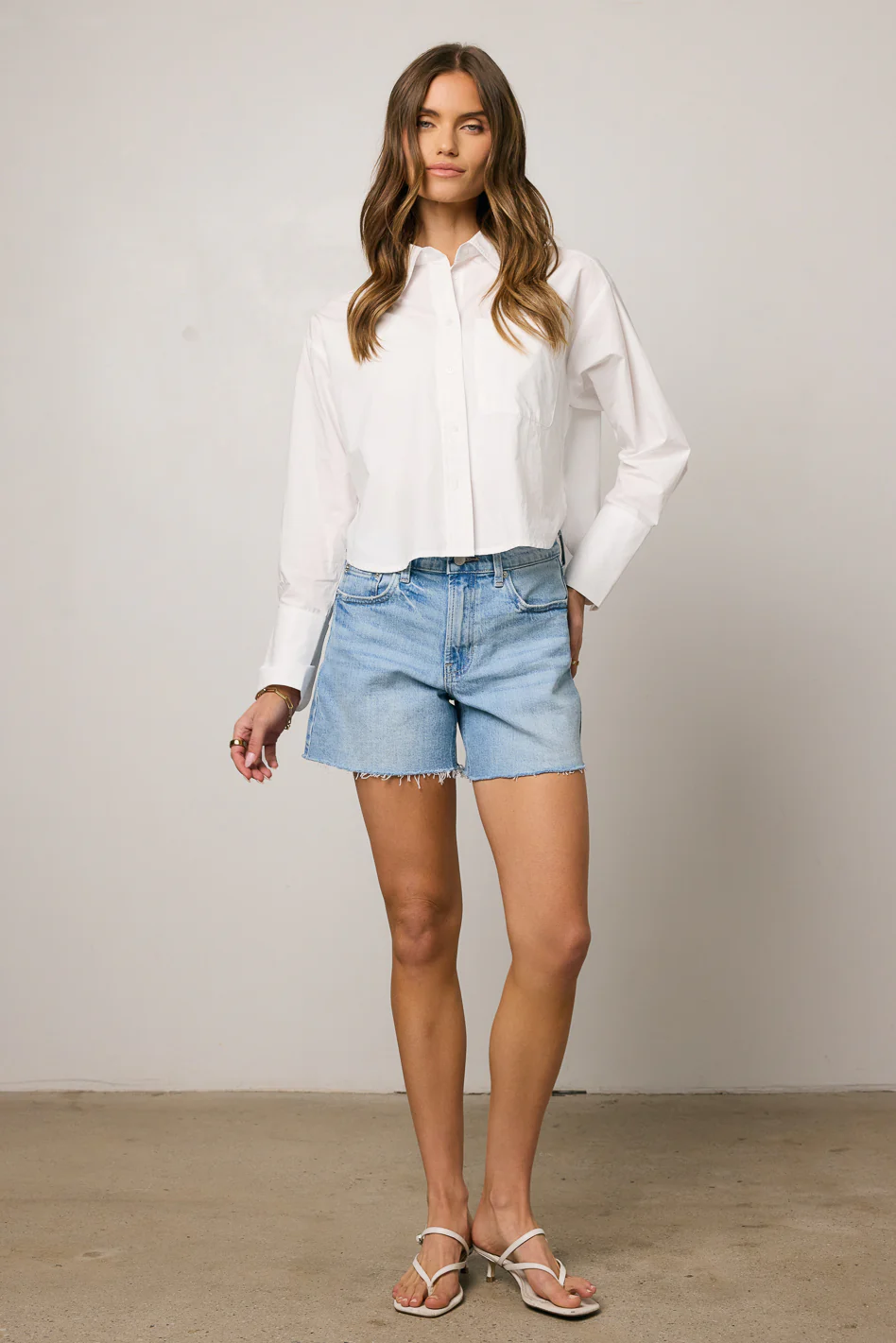 Micha Light Wash Denim Shorts - FINAL SALE - Image 6