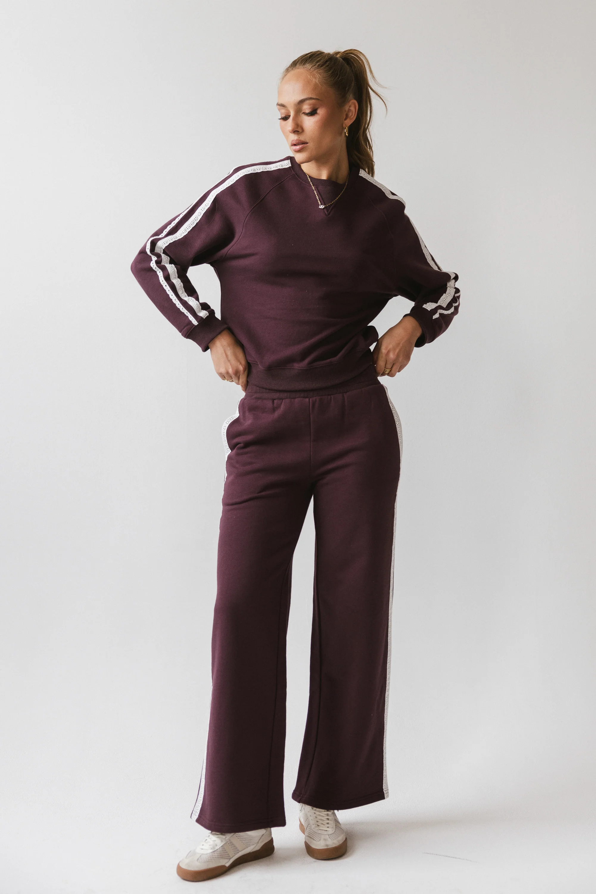 Mickey Sweatshirt in Burgundy - FINAL SALE - Image 3