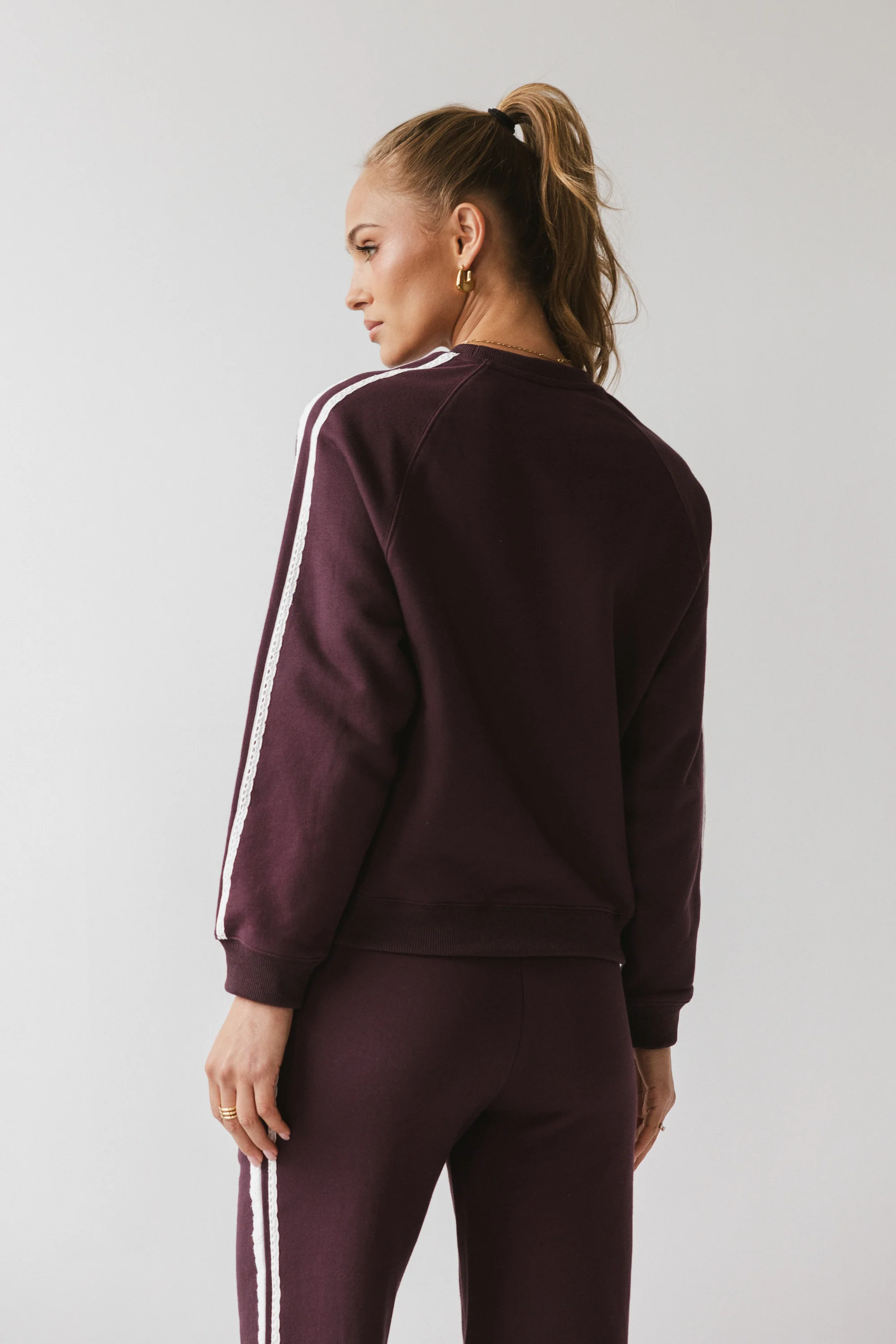 Mickey Sweatshirt in Burgundy - FINAL SALE - Image 4