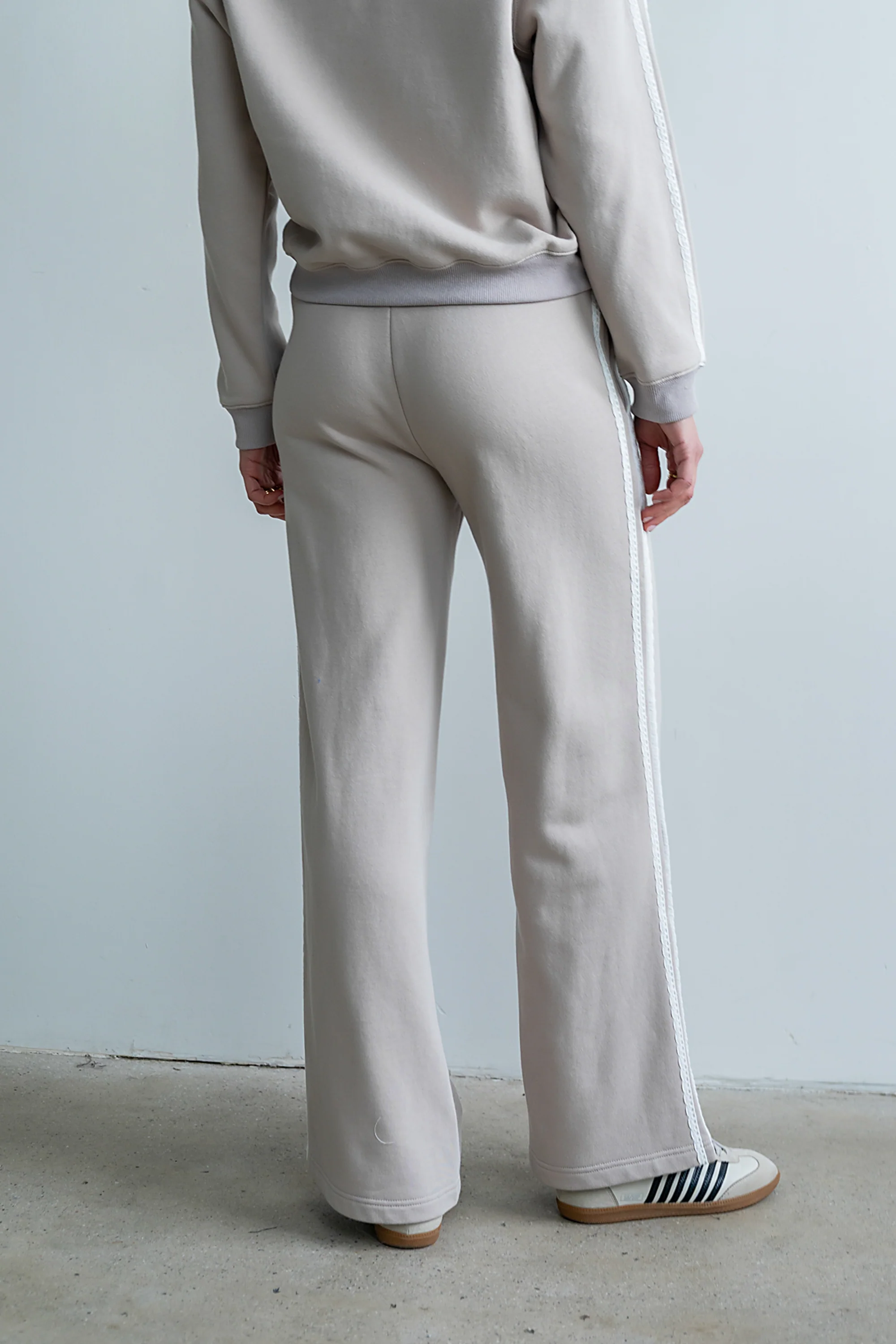 Mickey Wide Leg Jogger in Taupe - Image 5