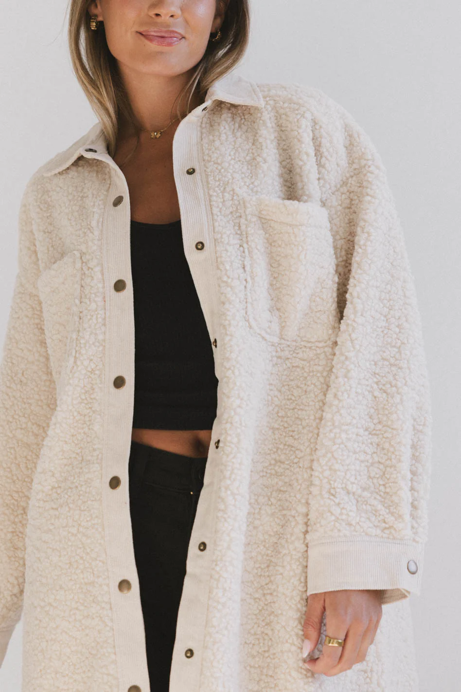 Milandra Sherpa Long Jacket - FINAL SALE - Image 3