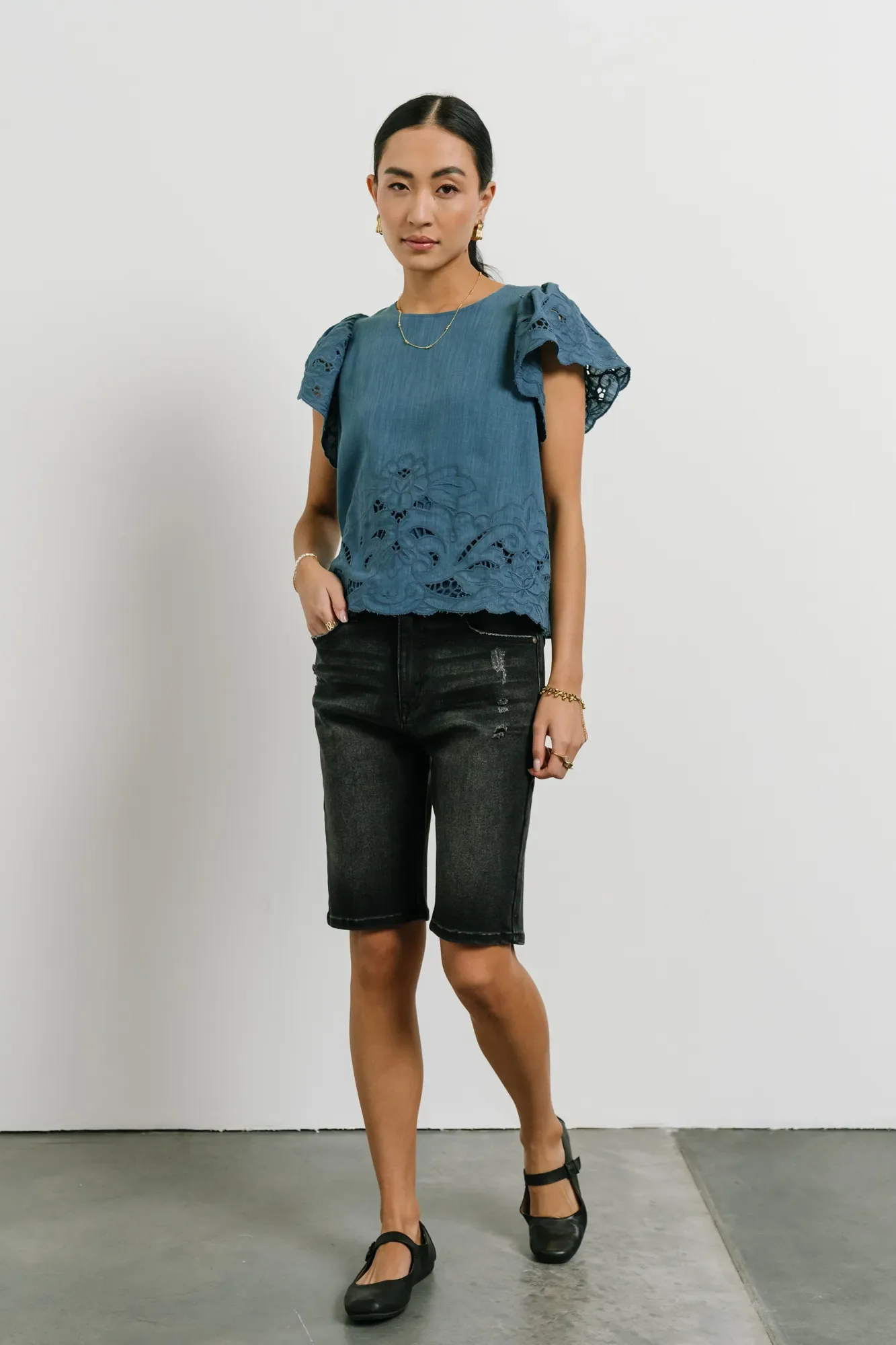 Miley Bermuda Shorts in Black - FINAL SALE - Image 5