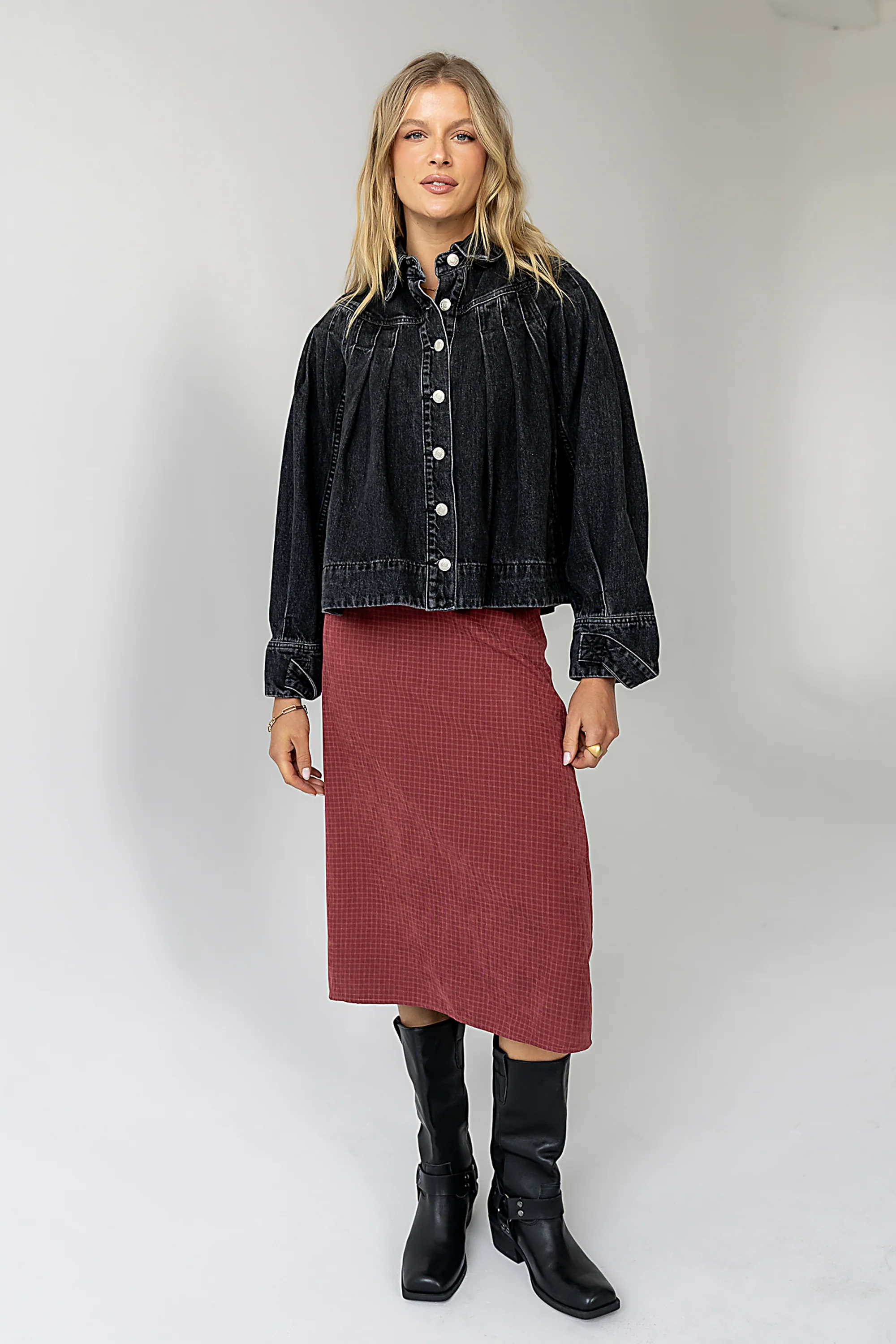 Miley Midi Skirt in Maroon - FINAL SALE - Image 7
