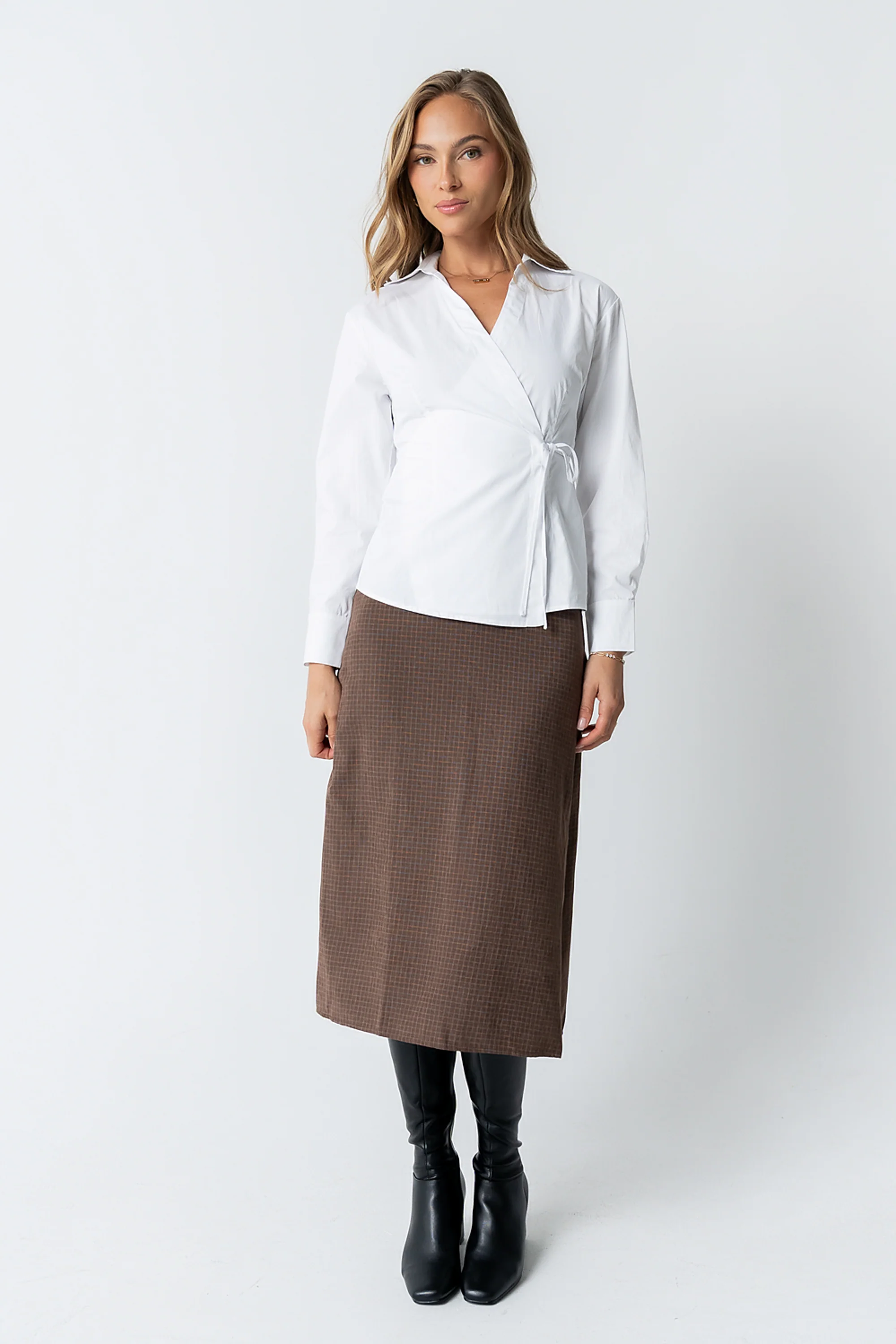Miley Midi Skirt in Brown - FINAL SALE - Image 5