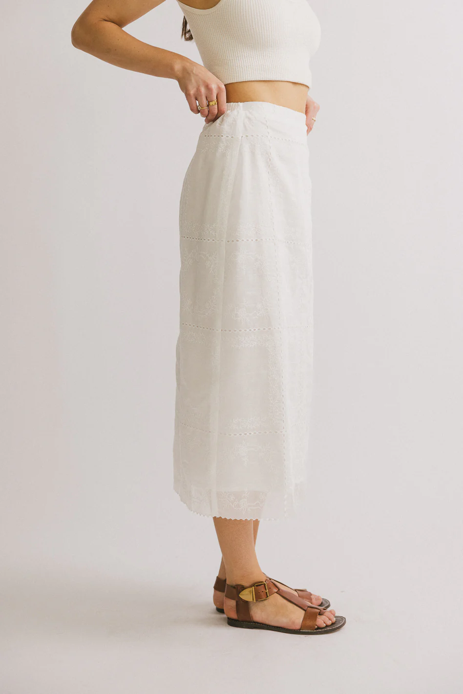 Millie Embroidered Midi Skirt - FINAL SALE - Image 5