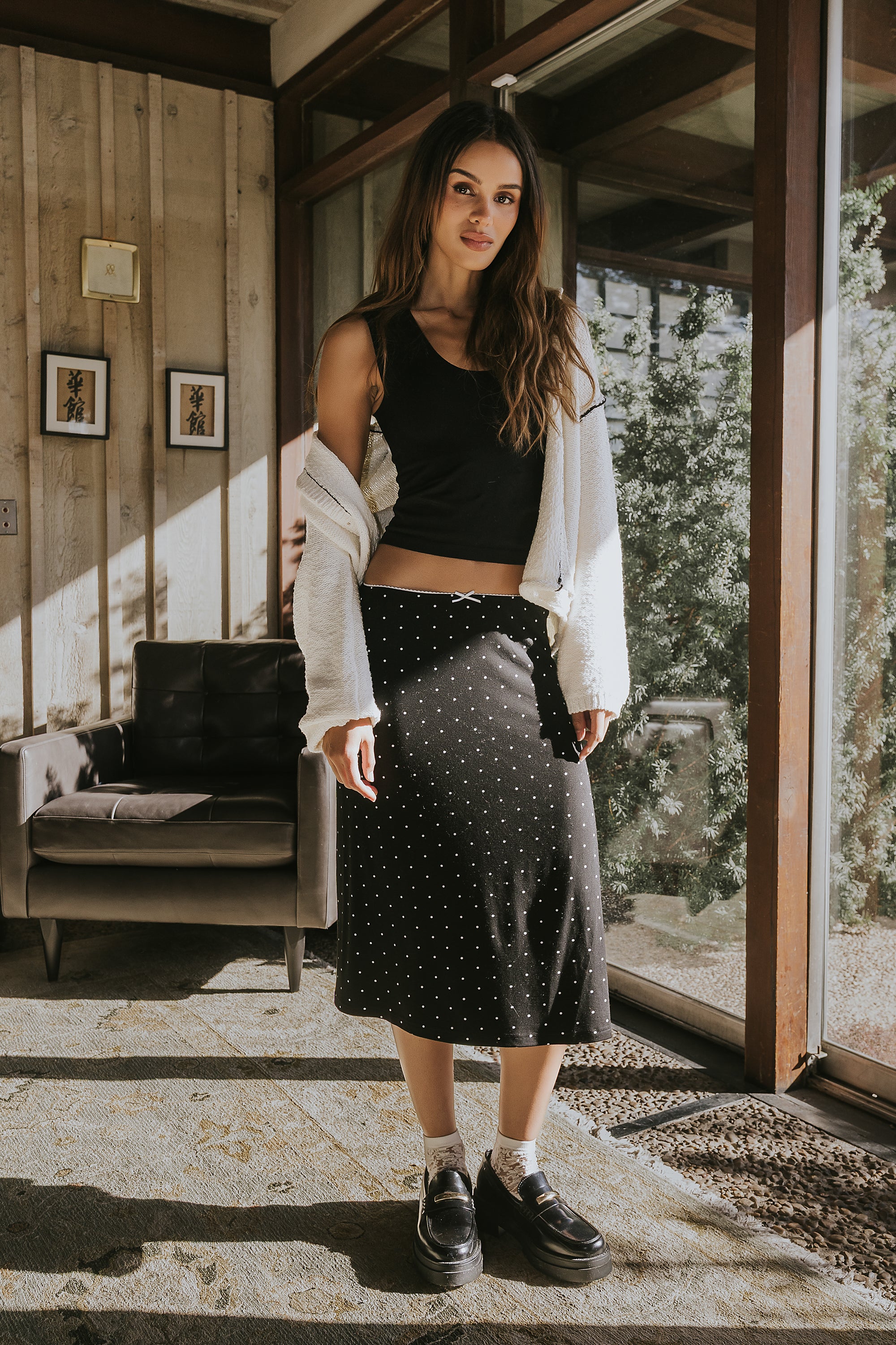 Mindi Contrast Sweater in Off White - Image 4