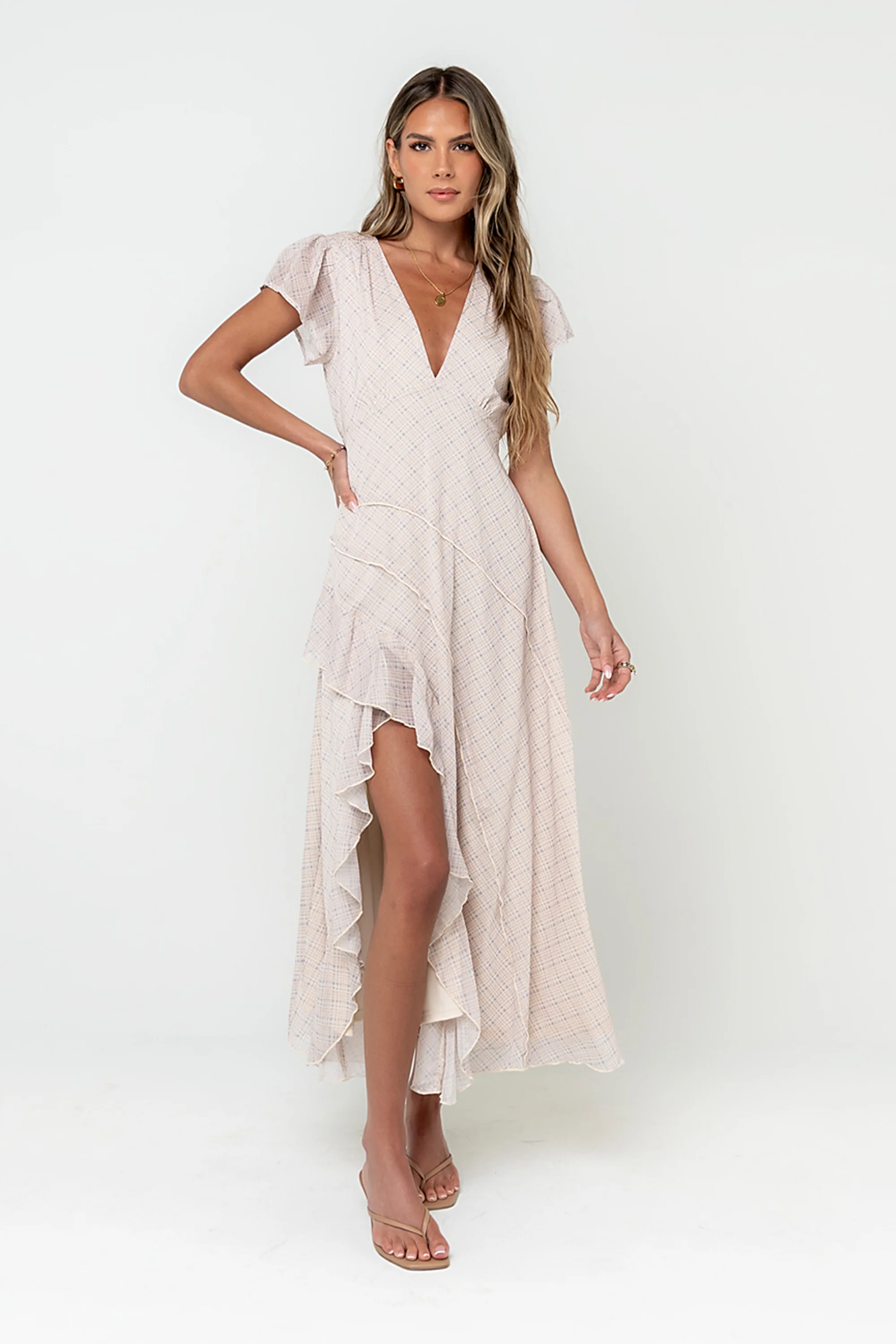 Mindy Plaid Maxi Dress - Image 4