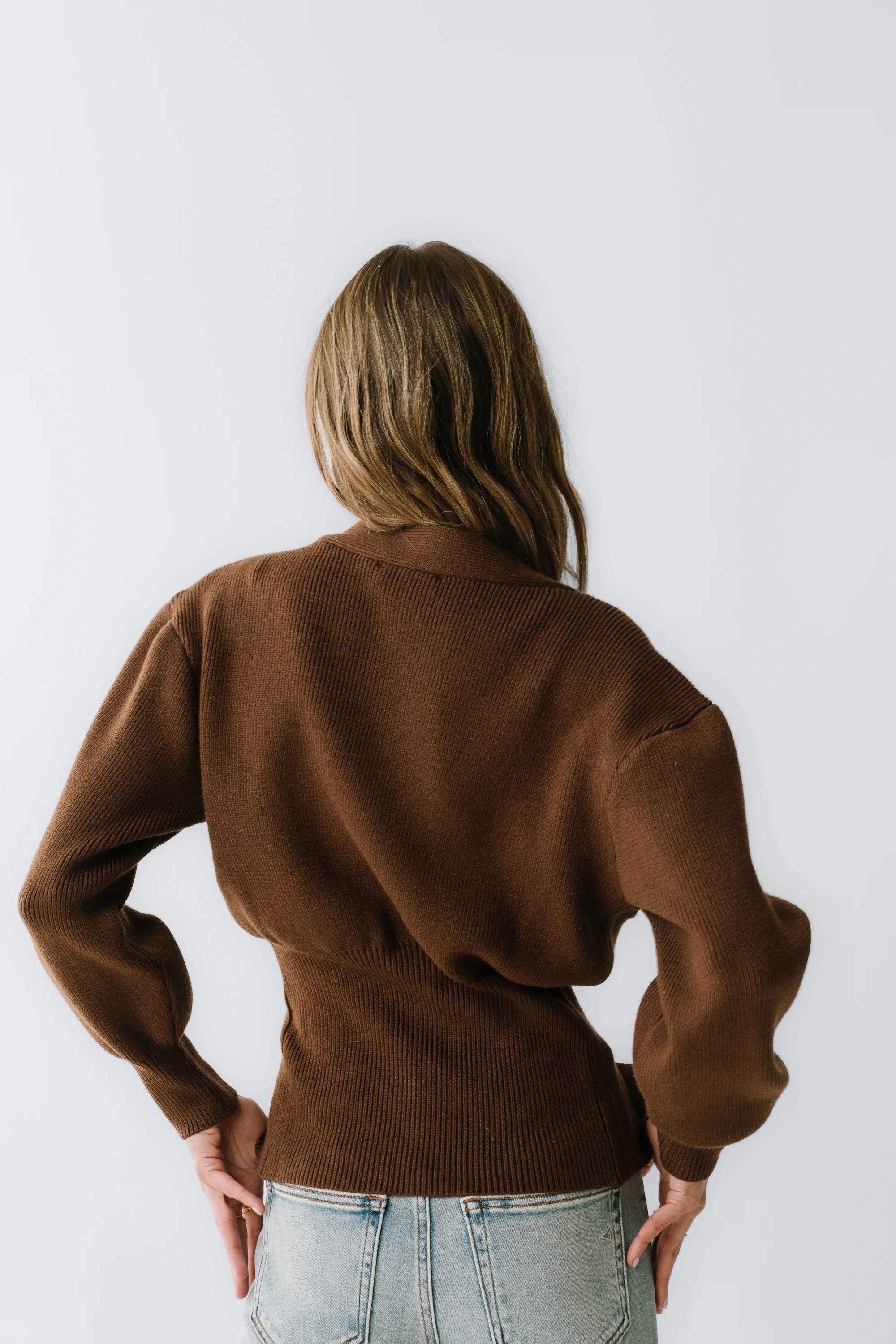 Minnie Knit Cardigan in Brown - FINAL SALE - Image 2