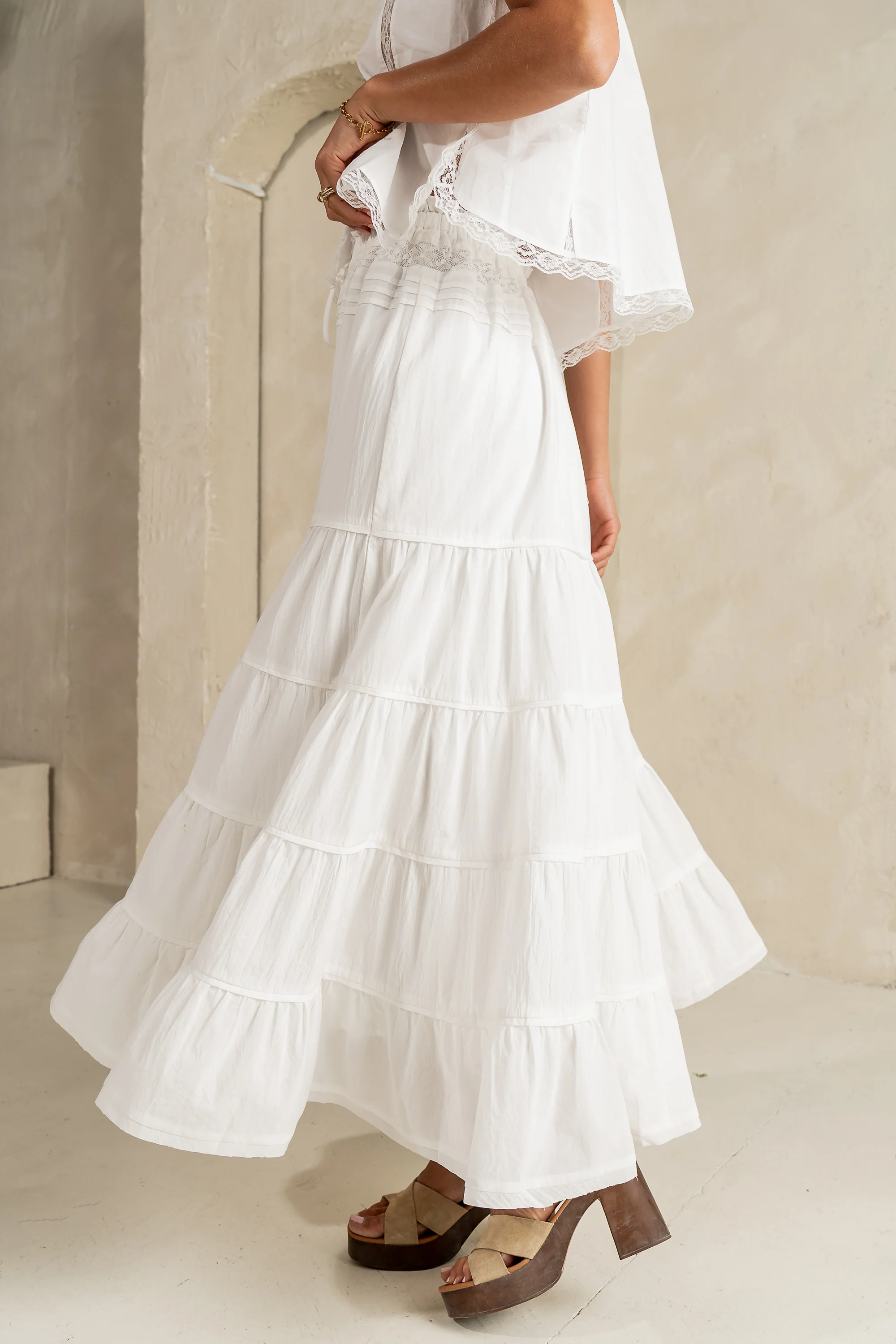 Mira Maxi Skirt in White - FINAL SALE - Image 6