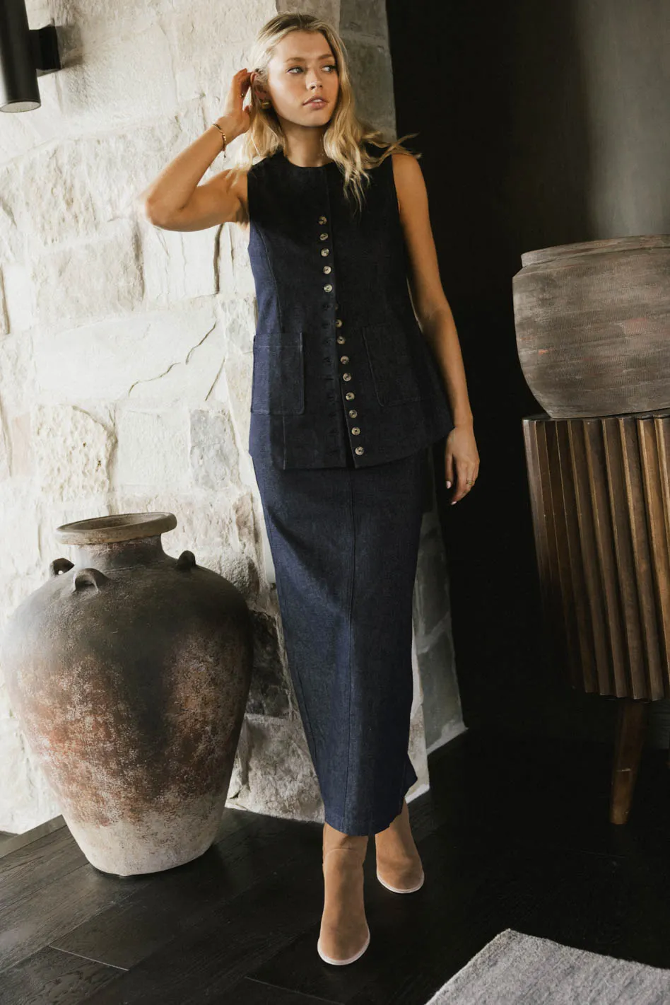Miriam Denim Vest - FINAL SALE - Image 3