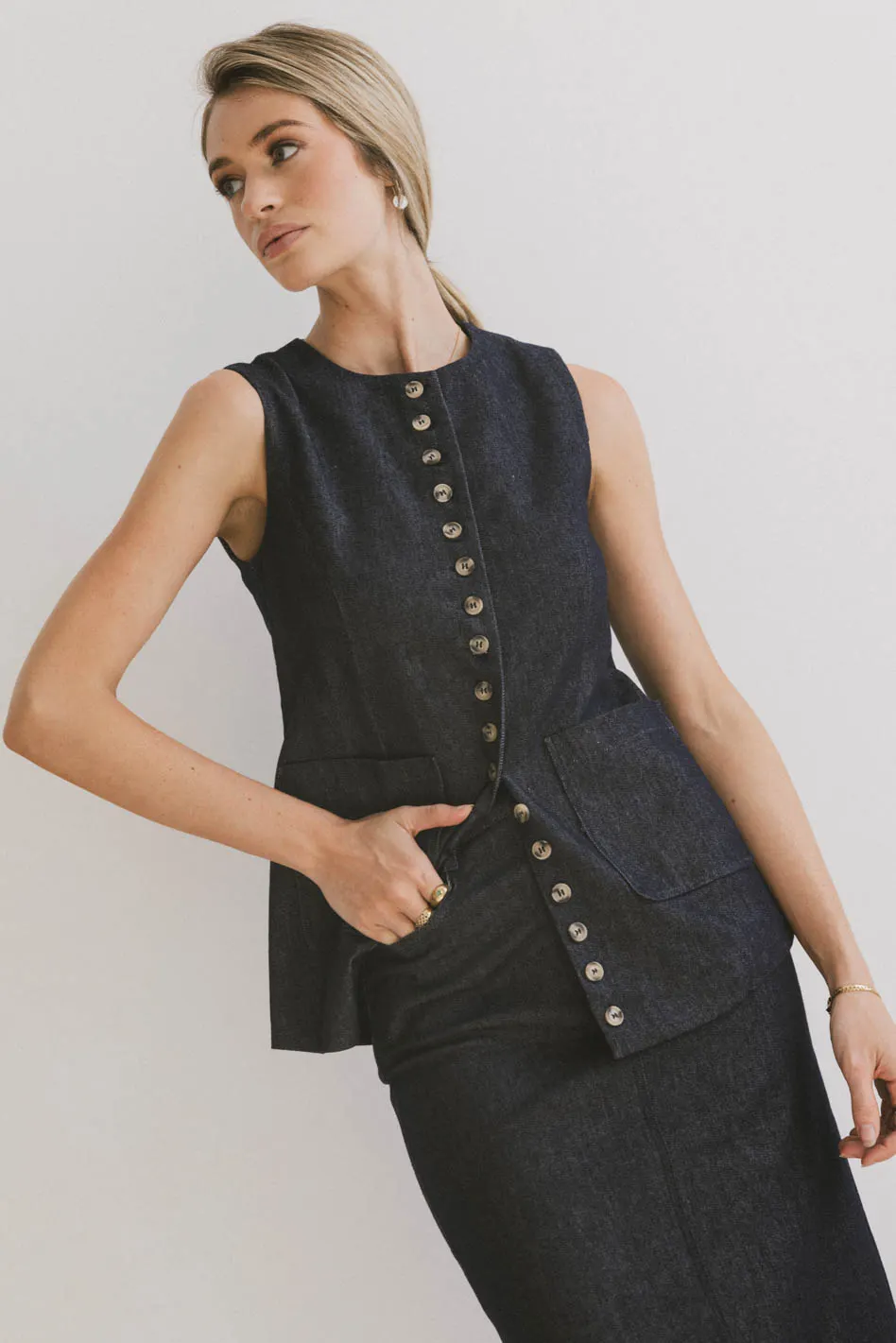 Miriam Denim Vest - FINAL SALE - Image 5