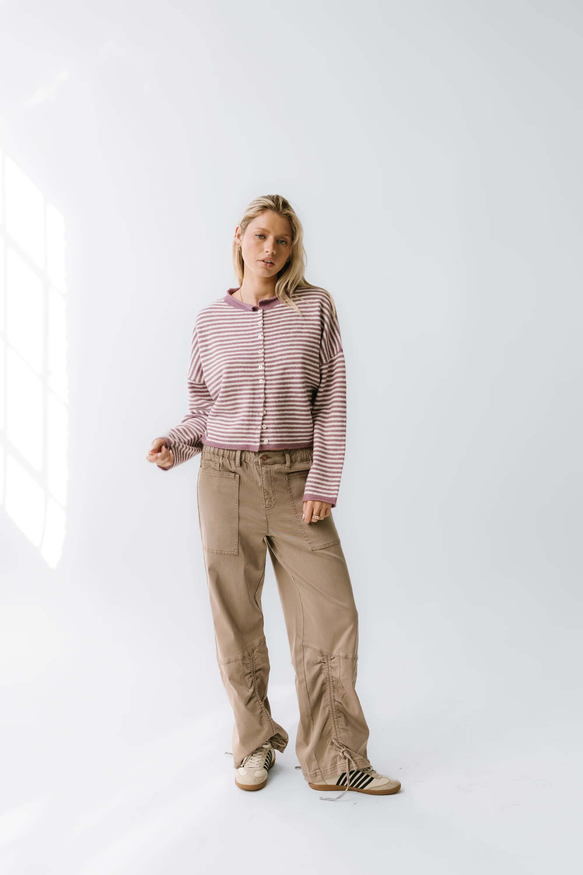 Miriam Striped Cardigan in Purple - Image 6