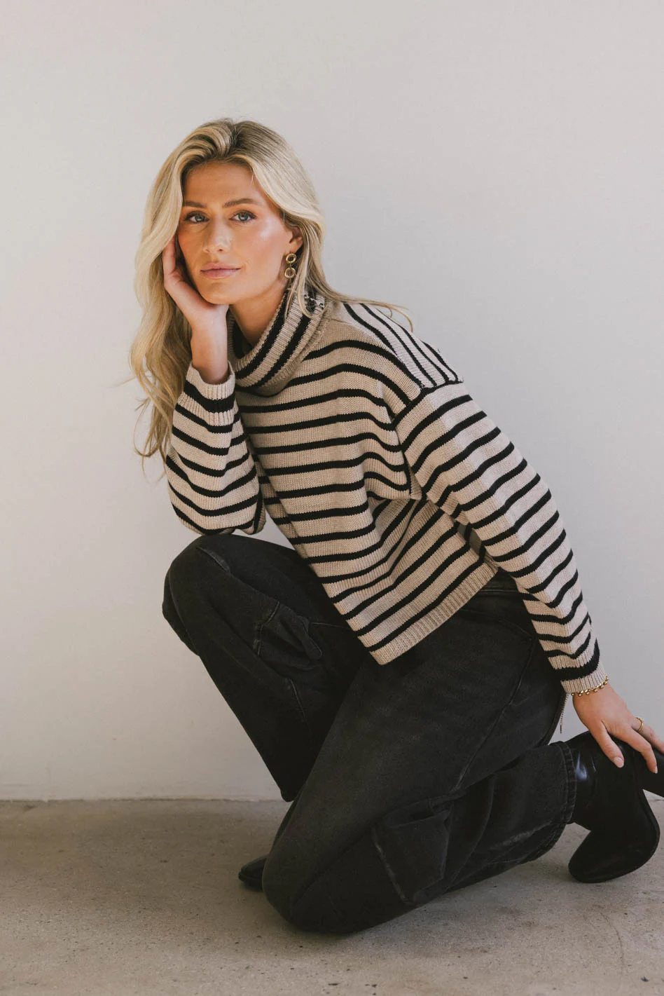 Miya Striped Turtleneck Sweater - FINAL SALE - Image 3