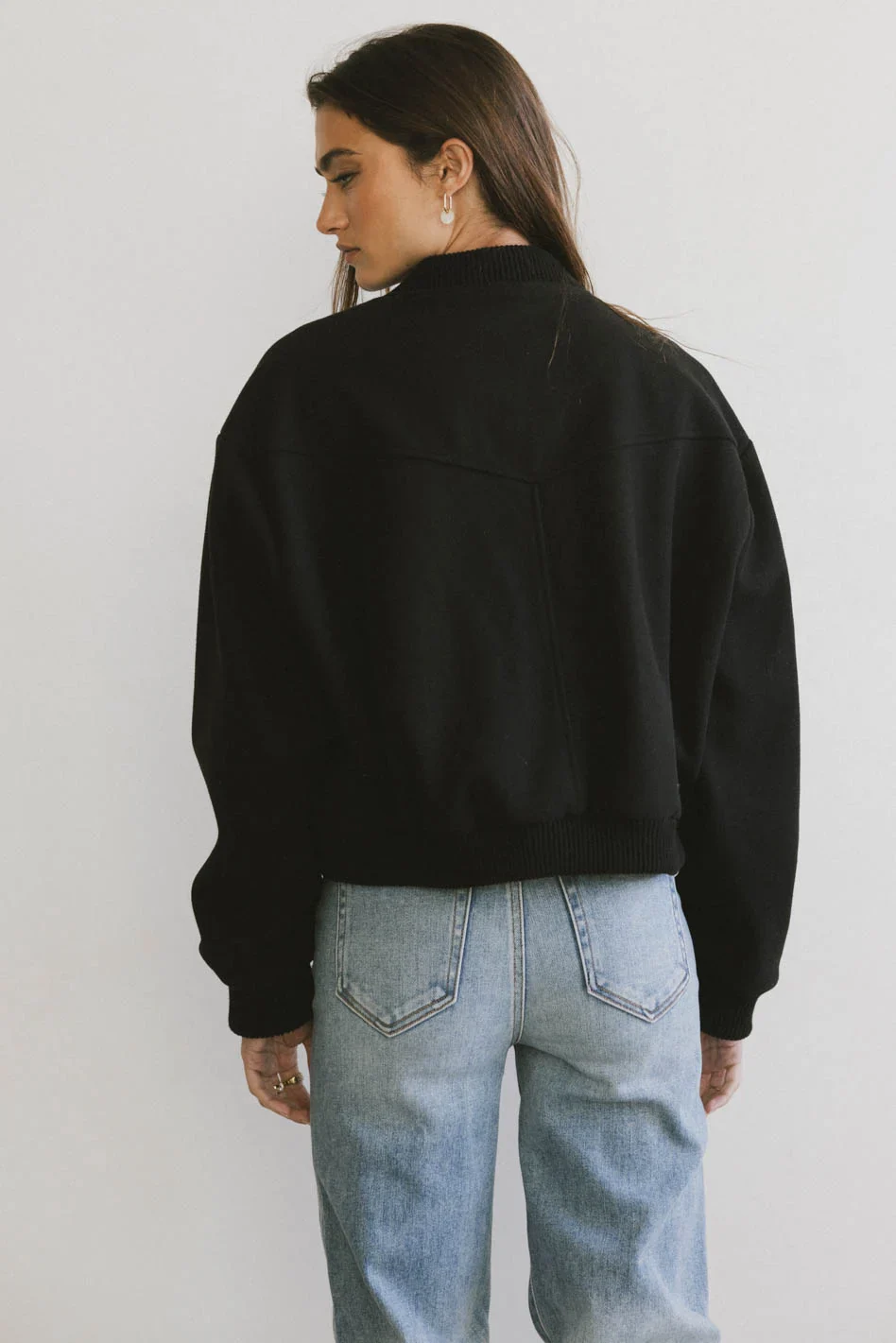 Molly Bomber Jacket in Black - FINAL SALE - Image 4